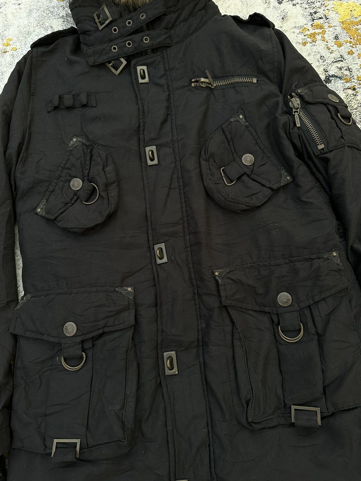 14th Addiction FAUX FUR BONDAGE JACKET Playboi Carti Style Archive LGB Size US M / EU 48-50 / 2 - 3 Thumbnail