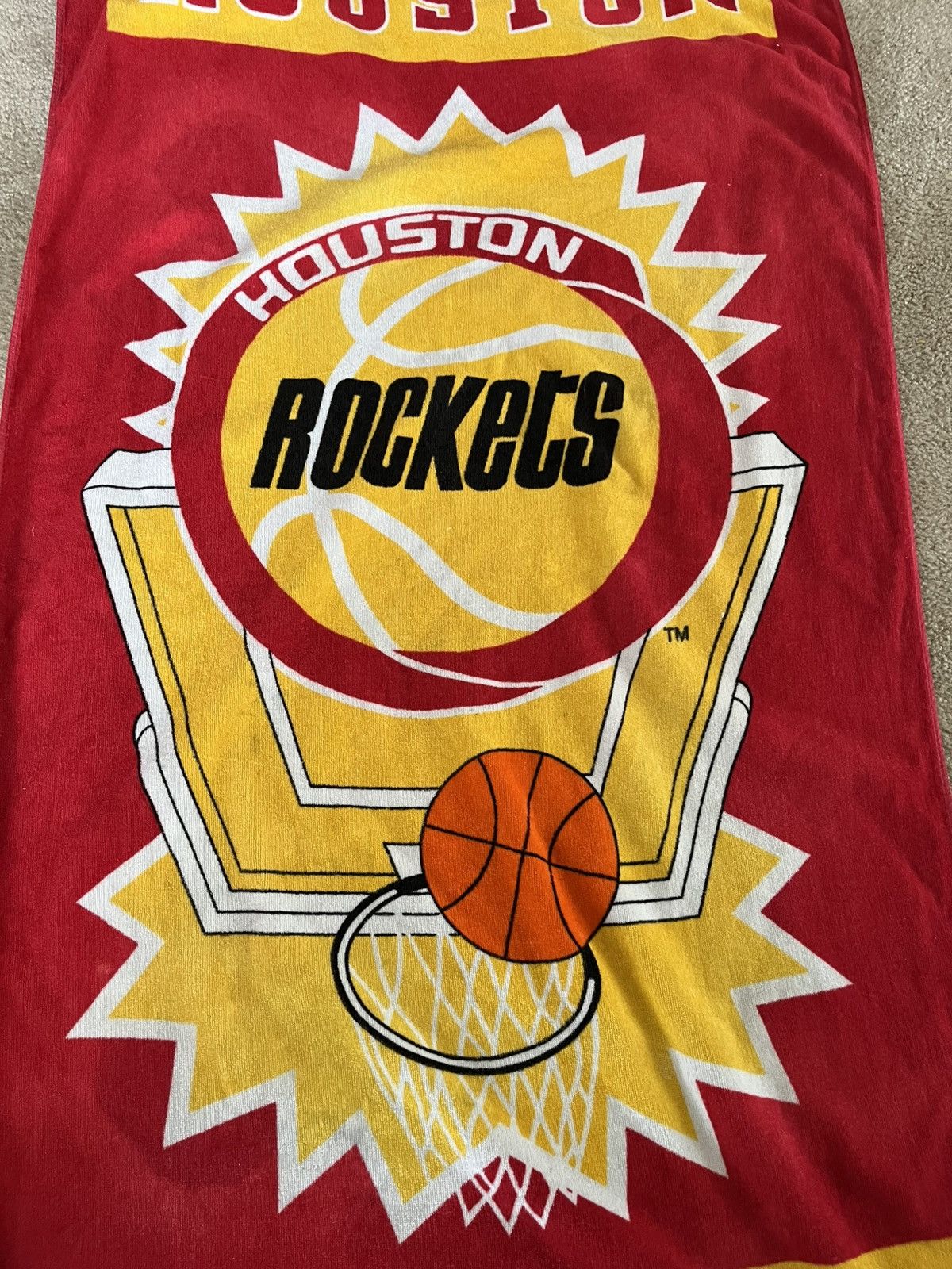 NBA × Vintage Vintage 90s Houston Rockets Towel Clutch City Size ONE SIZE - 5 Thumbnail