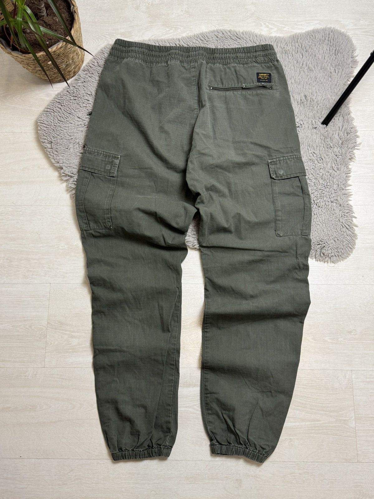 Carhartt × Vintage Carhartt Vintage Baggy Pants Khaki Track Center Logo Y2K Size US 38 / EU 54 - 2 Thumbnail