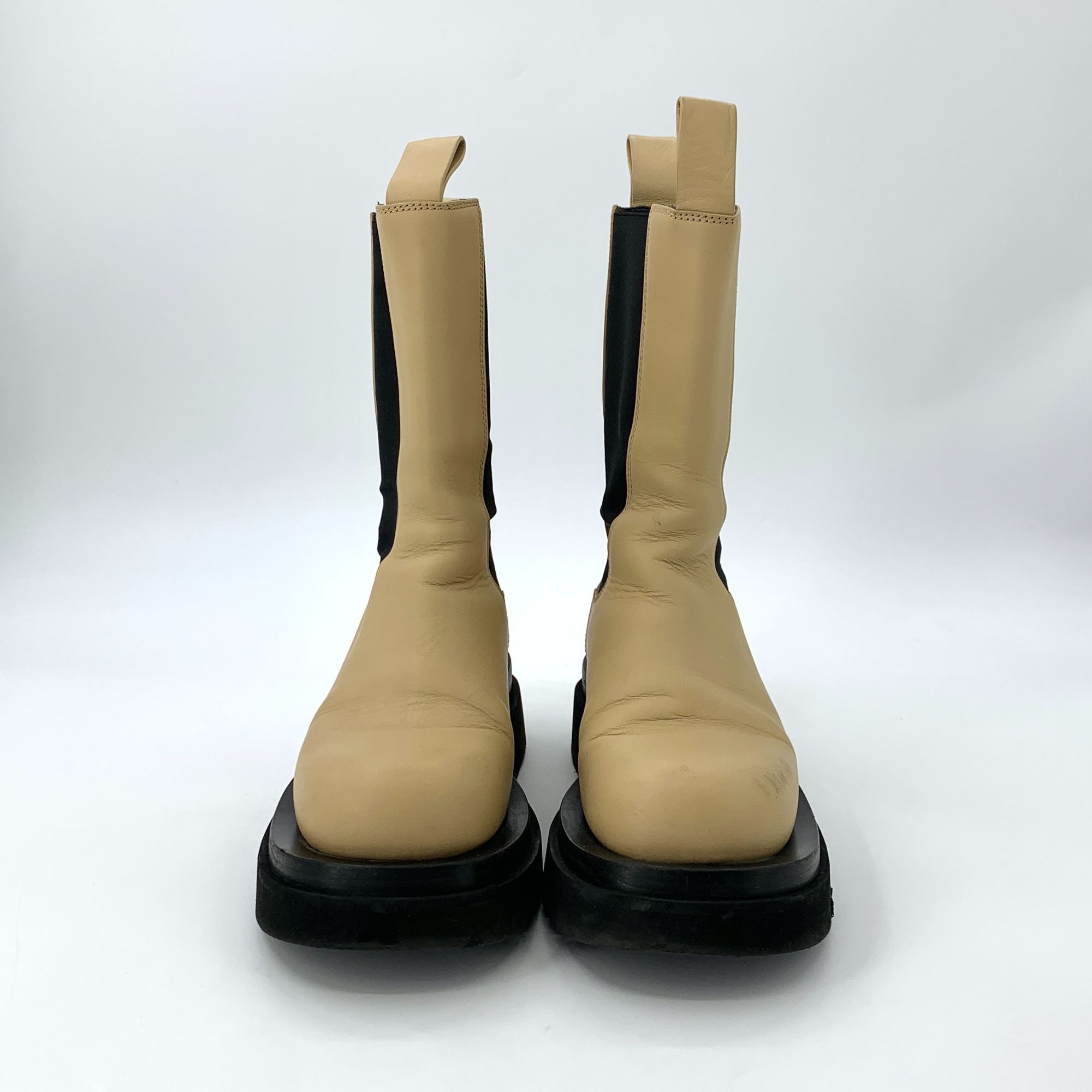 Bottega Veneta Bottega Veneta Womens Yellow Leather Platform Chelsea Boots Size US 6 / IT 36 - 1 Thumbnail