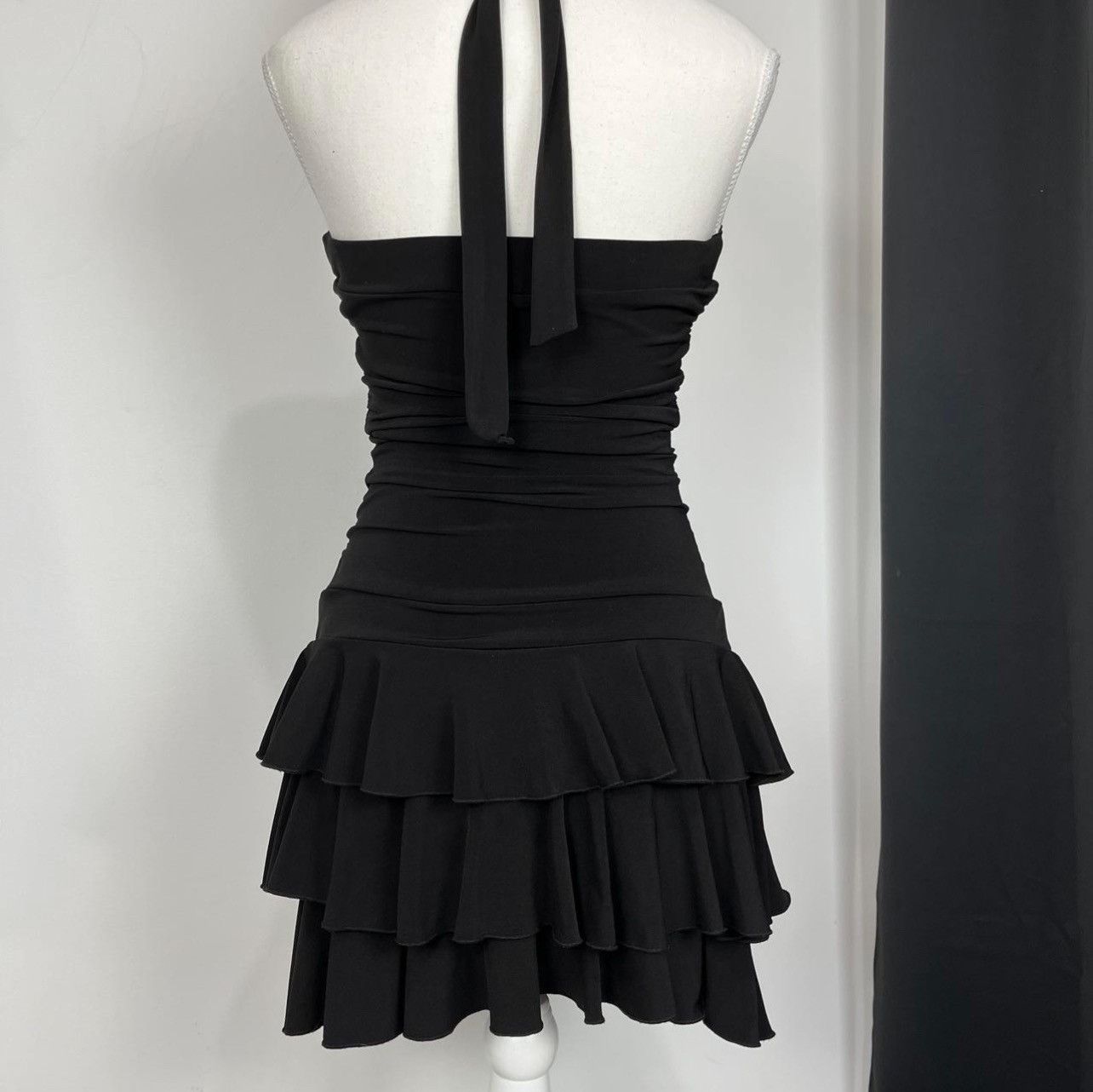 Vintage VINTAGE Y2K RUFFLED MINI DRESS Size S / US 4 / IT 40 - 2 Thumbnail
