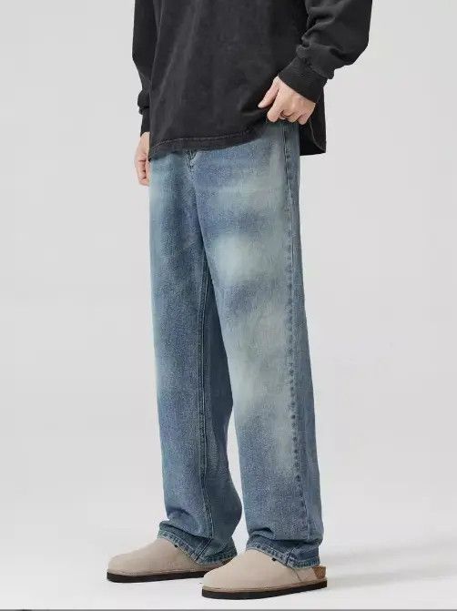 VIBE Blue straight loose washed baggy jeans Size US 32 / EU 48 - 3 Thumbnail