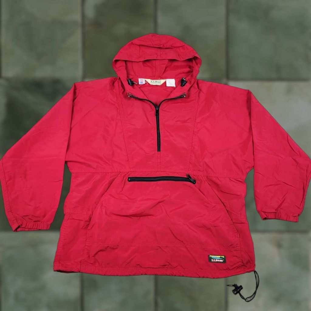 Vintage VINTAGE L.L. Bean Anorak Jacket Mens L Red Hooded Windbreaker Coat Lightweight USA Size US L / EU 52-54 / 3 - 1 Thumbnail