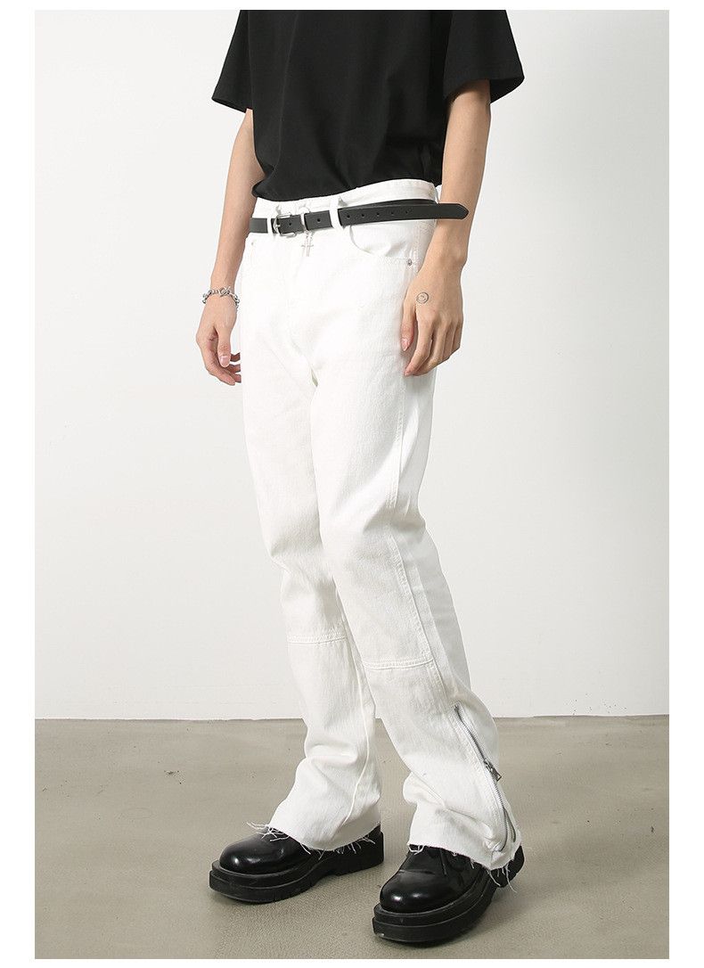 Japanese Brand × Jean Men's loose straight raw edge casual flared jeans Size US 32 / EU 48 - 6 Thumbnail