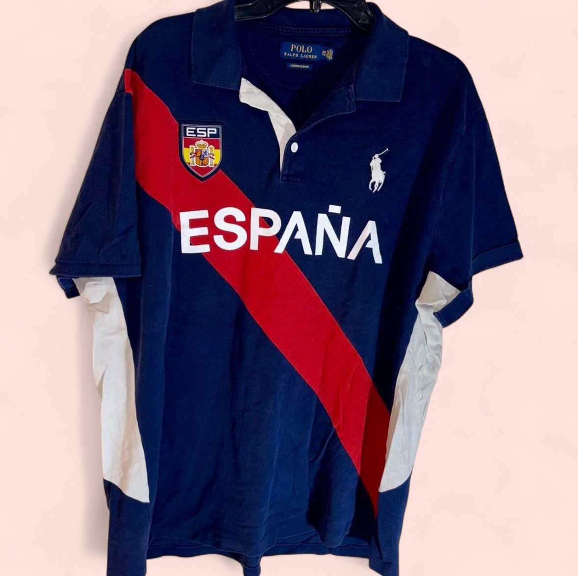 Polo Ralph Lauren Y2K Chief Keef POLO Shirt SPAIN Navy Polo Ralph Lauren 2000s Size US XXL / EU 58 / 5 - 1 Thumbnail