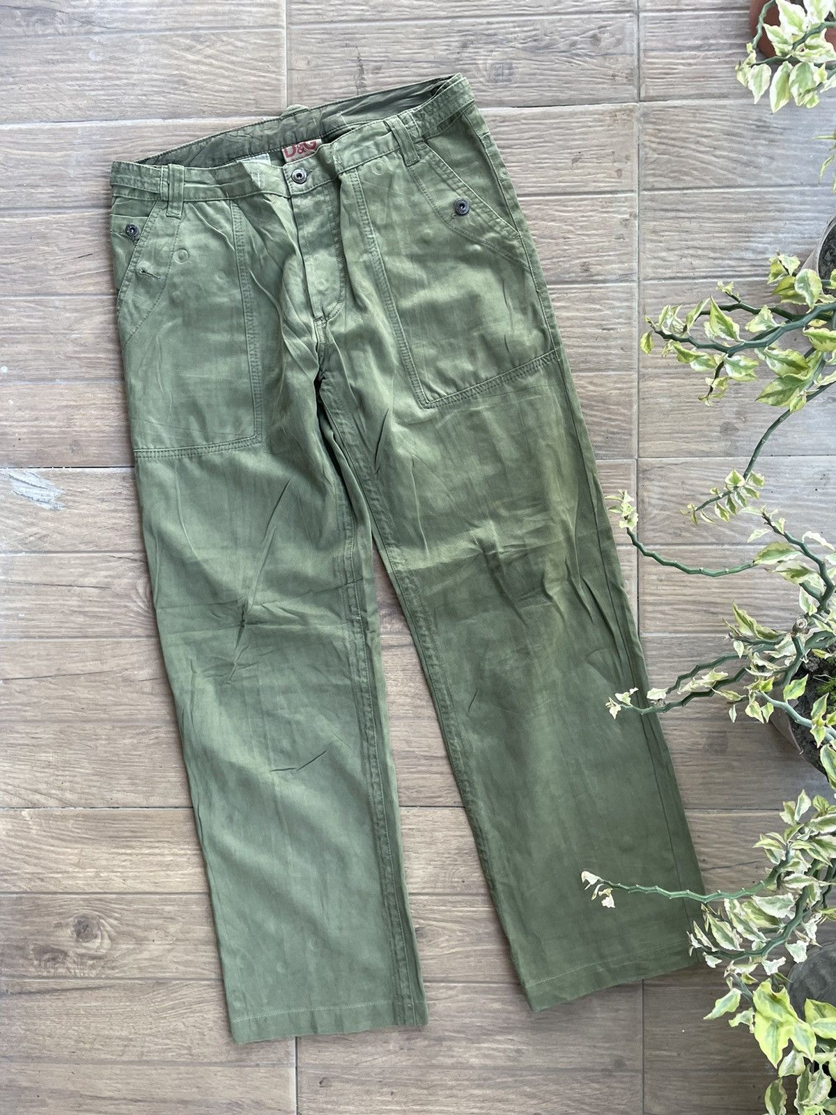 image of Dolce Gabbana Patriot 1835 Military Pants in Brown, Men's (Size 34)