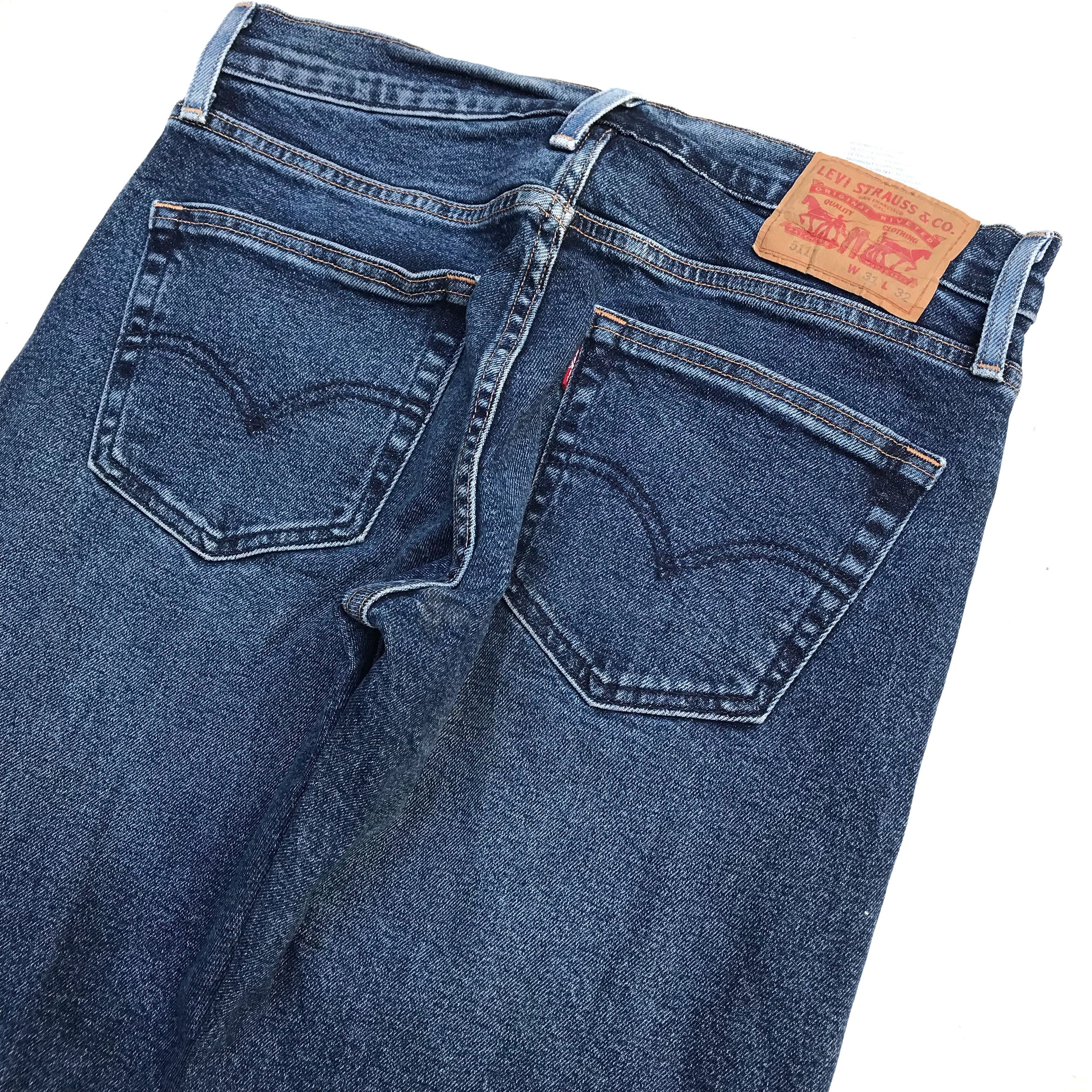 Levi's Levis 511 indigo blue denim jeans pants blue indigo Size US 31 - 2 Thumbnail