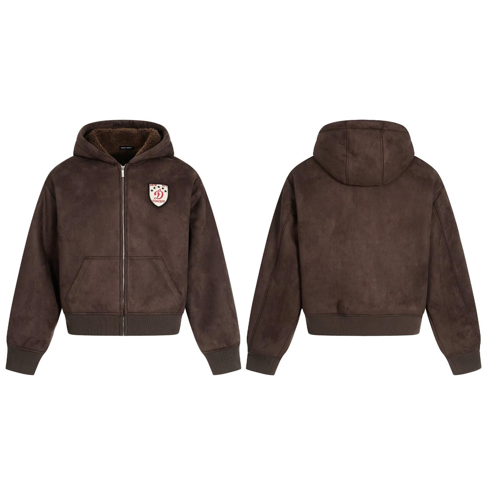 Japanese Brand Brown Faux Suede Zip-Up Jacket Size US M / EU 48-50 / 2 - 5 Thumbnail