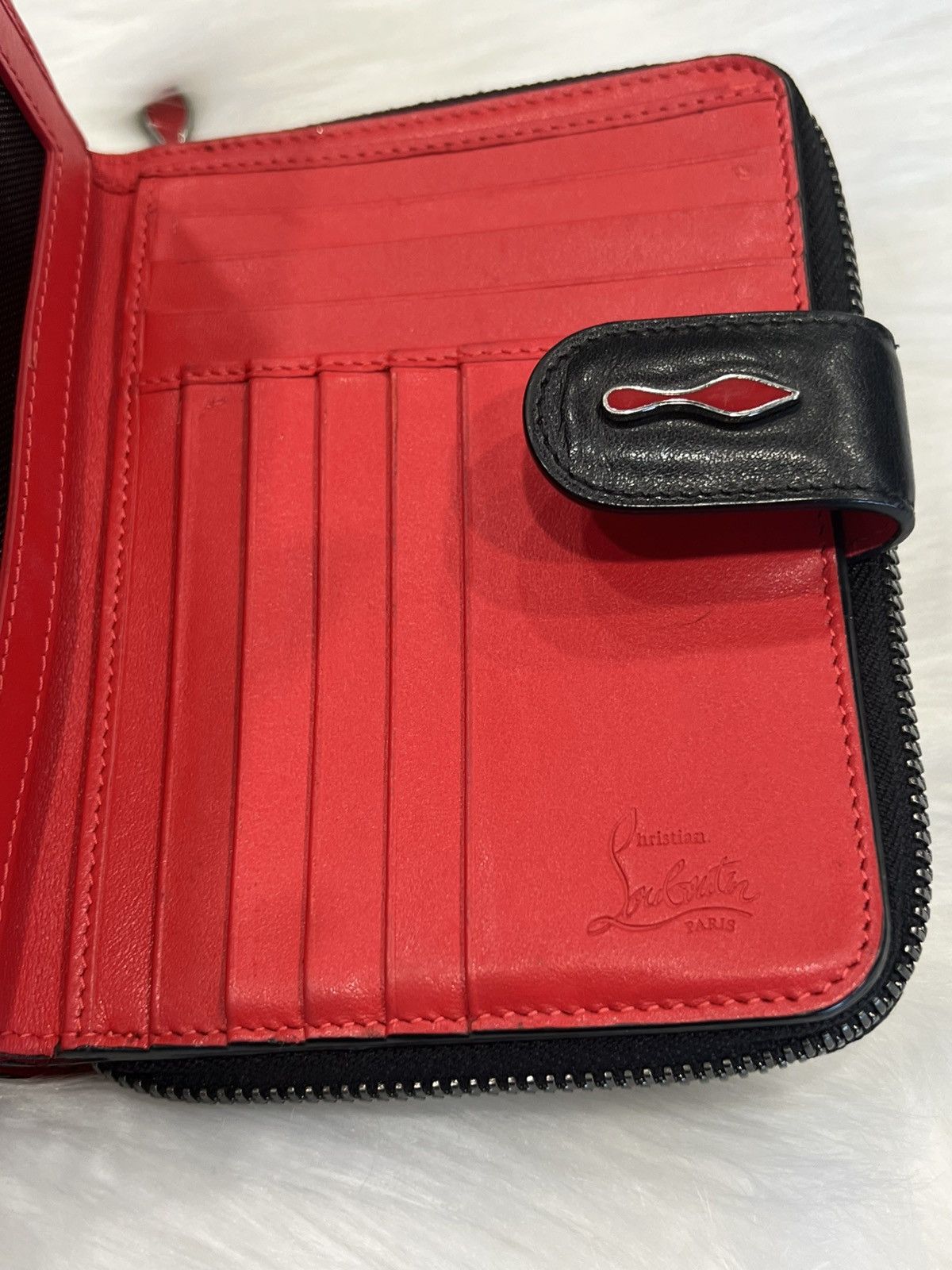 Christian Louboutin Christian Louboutin Panettone Spike Black Leather Wallet Size ONE SIZE - 9 Thumbnail