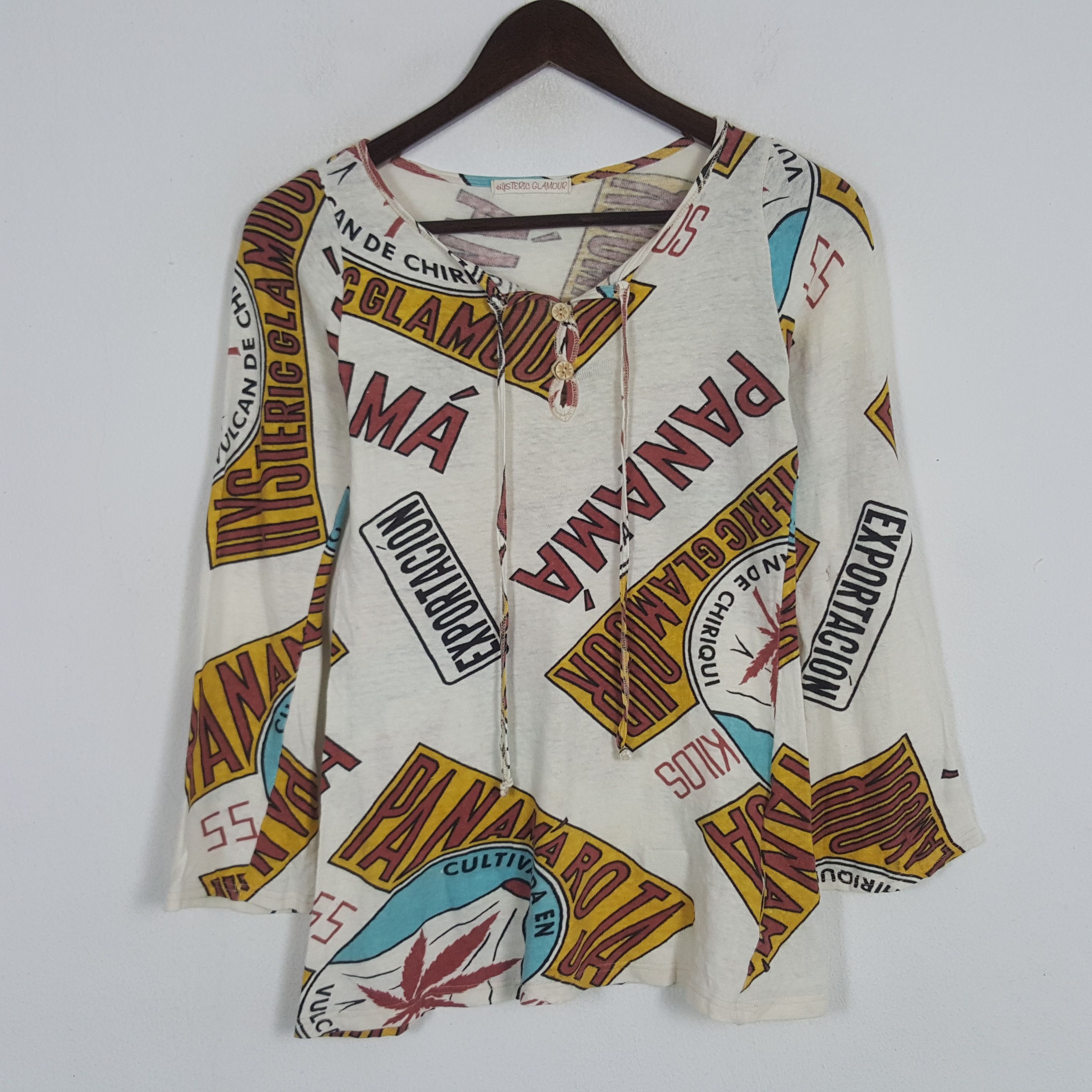 Hysteric Glamour × Vintage Vintage Hysteric Glamour Long Sleeve Tshirt Size XS / US 0-2 / IT 36-38 - 1 Thumbnail