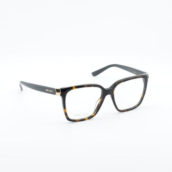 Jimmy Choo Jimmy Choo JC227 0086 00 Eyeglasses Havana 52mm Square Frame Size ONE SIZE - 1 Thumbnail