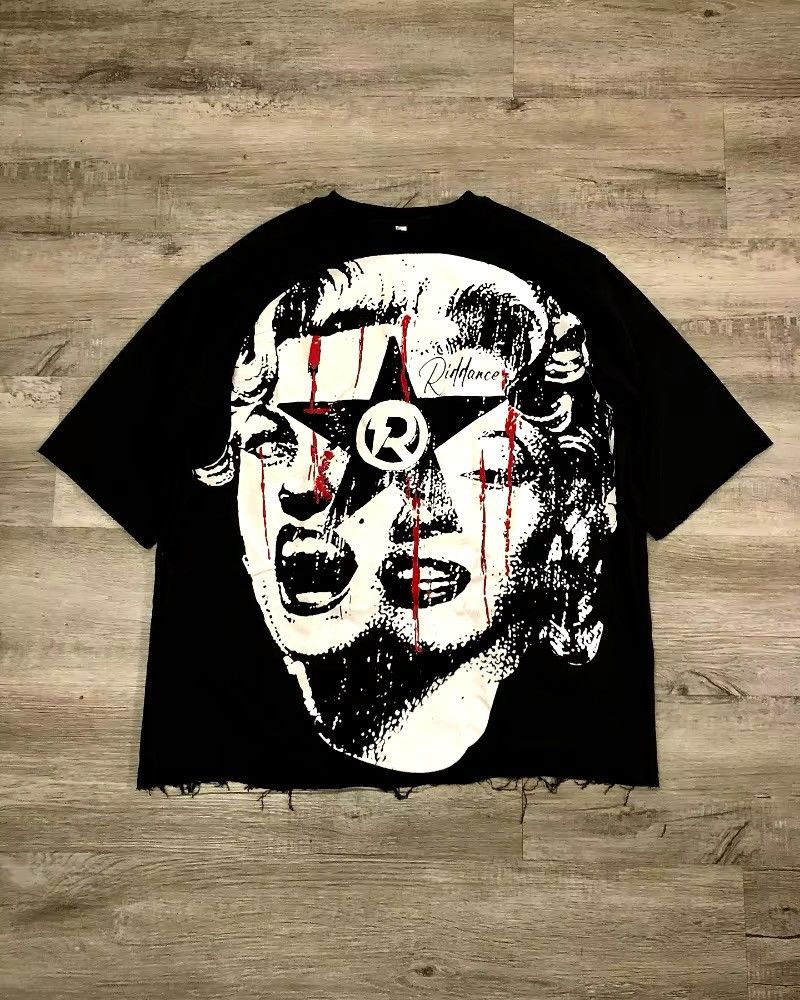 Japanese Brand × Vintage Gothic Punk Oversized Graphic T Shirt Size US L / EU 52-54 / 3 - 1 Thumbnail