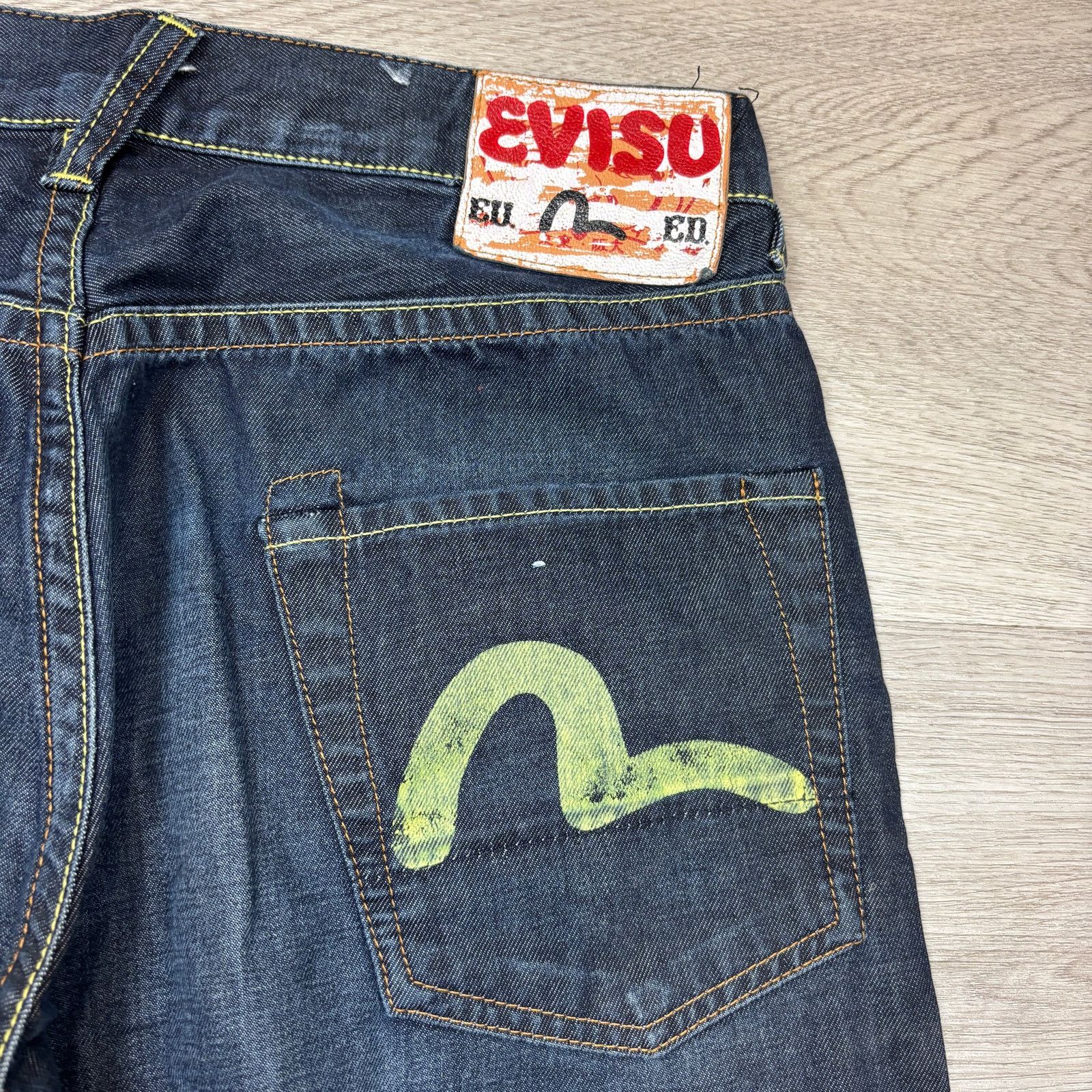 Evisu × Japanese Brand Evisu EU.ED. European Edition Daicock Jeans Men's 33x34 Size US 33 - 3 Thumbnail