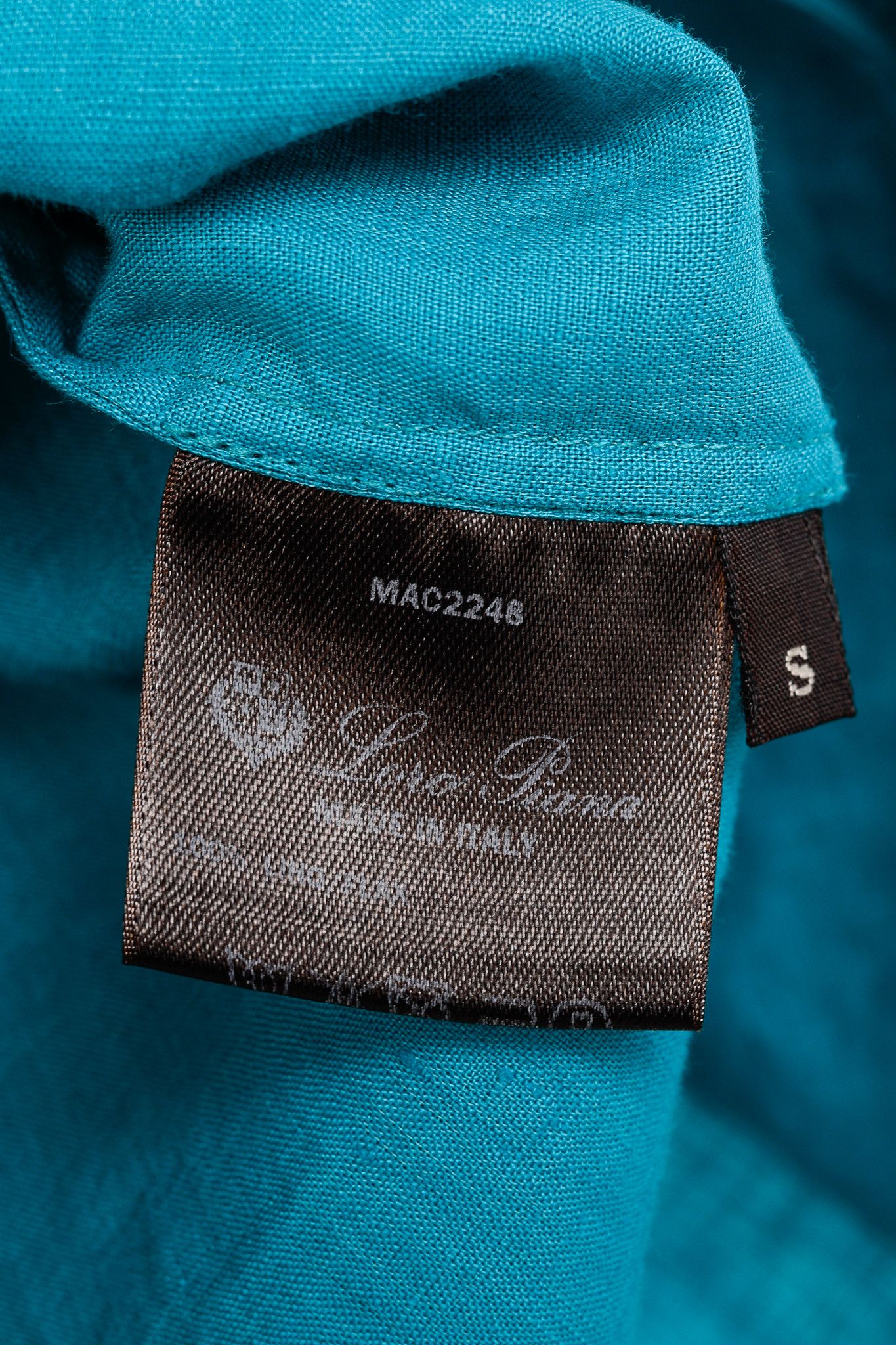 Loro Piana Loro Piana Teal Linen Pintuck Bib Blouse Size S / US 4 / IT 40 - 9 Thumbnail