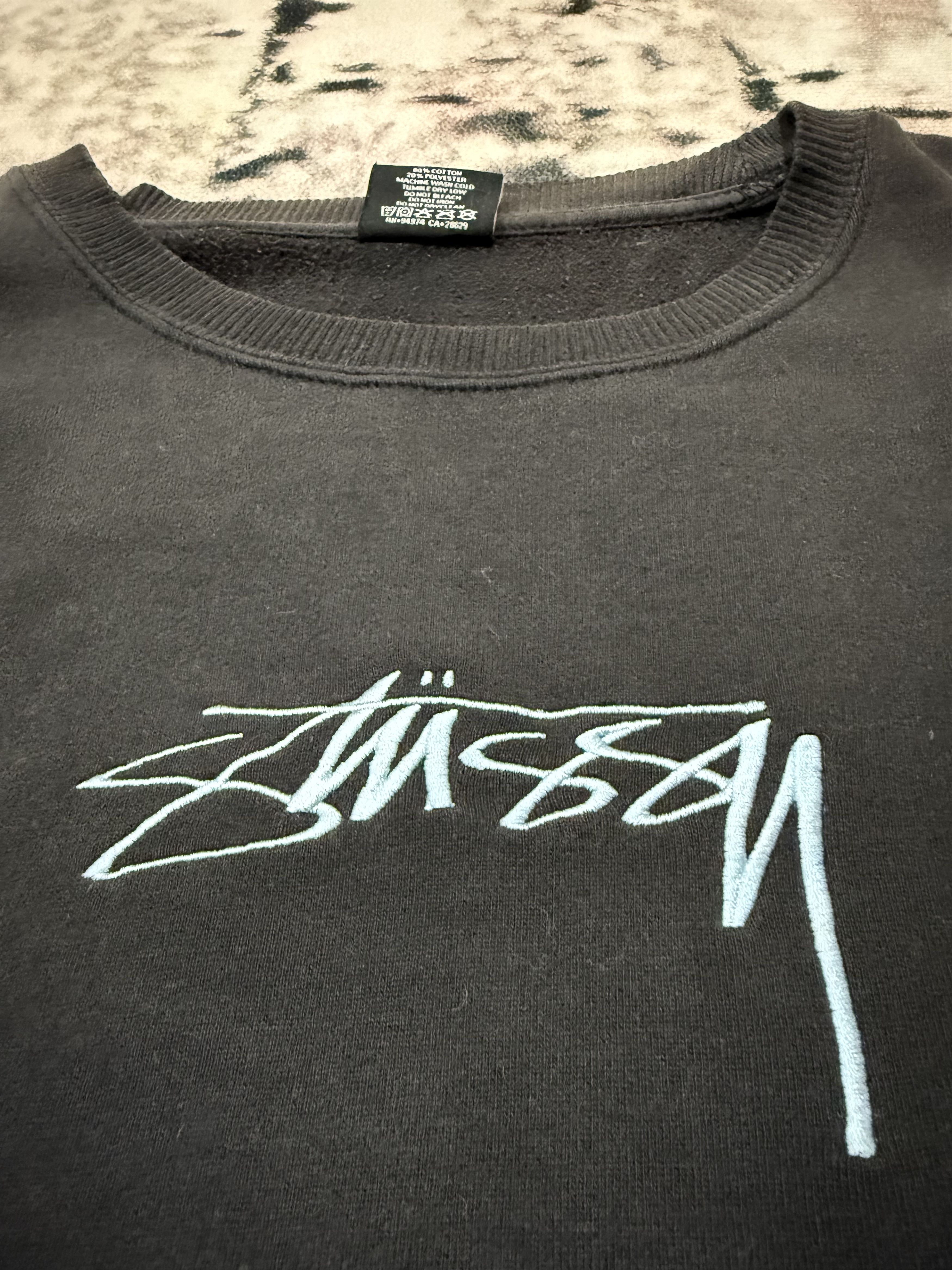 Japanese Brand × Stussy Stussy Embroidered Center Logo Sweatshirt Size US M / EU 48-50 / 2 - 7 Thumbnail