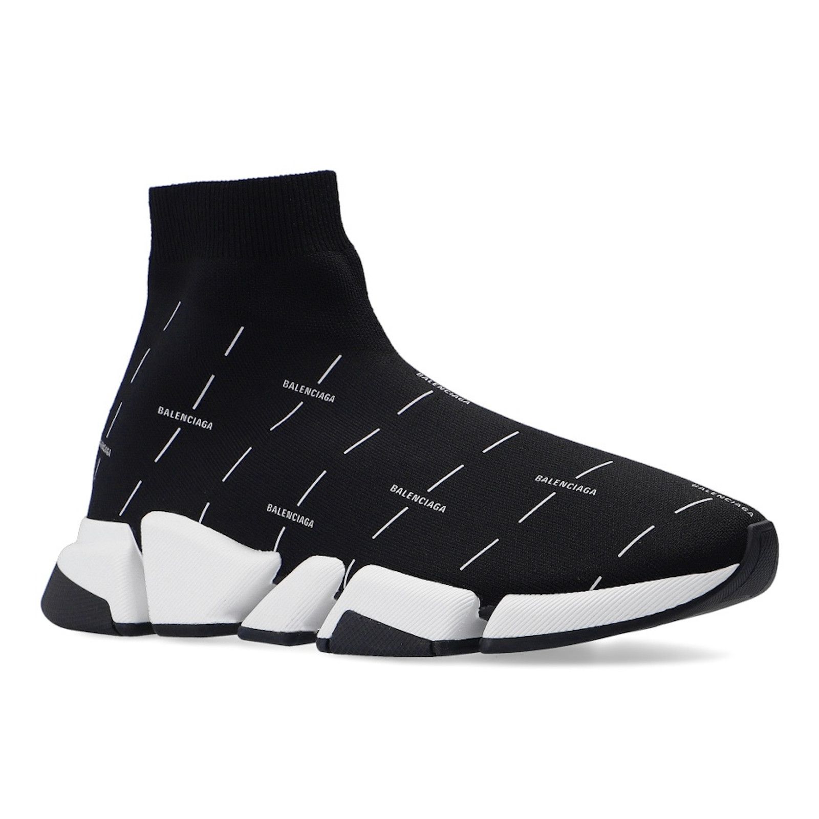 Balenciaga Balenciaga Mens Speed 2.0 Sock Black White All Over Size US 10 / EU 43 - 4 Thumbnail