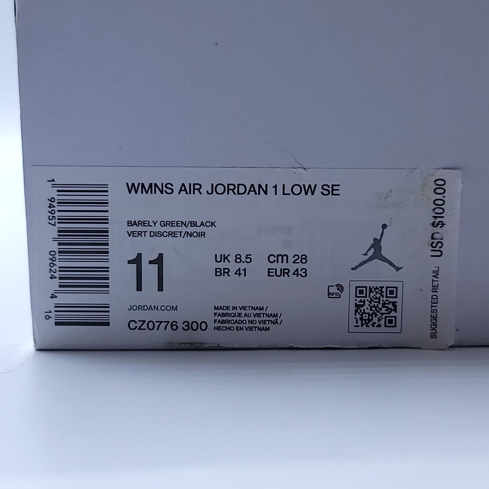 Nike Nike Air Jordan 1 Low Shoe Womens Size 11 CZ0776-300 Green Size US 11 / IT 41 - 10 Thumbnail