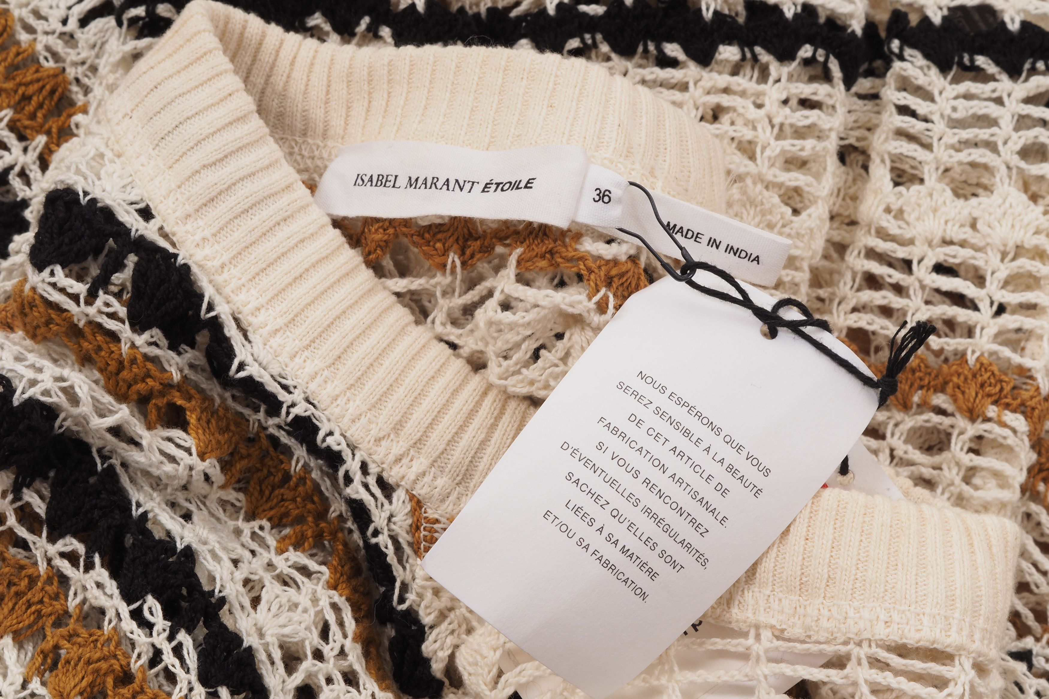 Isabel Marant × Isabel Marant Etoile Isabel Marant Étoile Sheer Open Knit Striped Sweater Top Size XS / US 0-2 / IT 36-38 - 3 Thumbnail