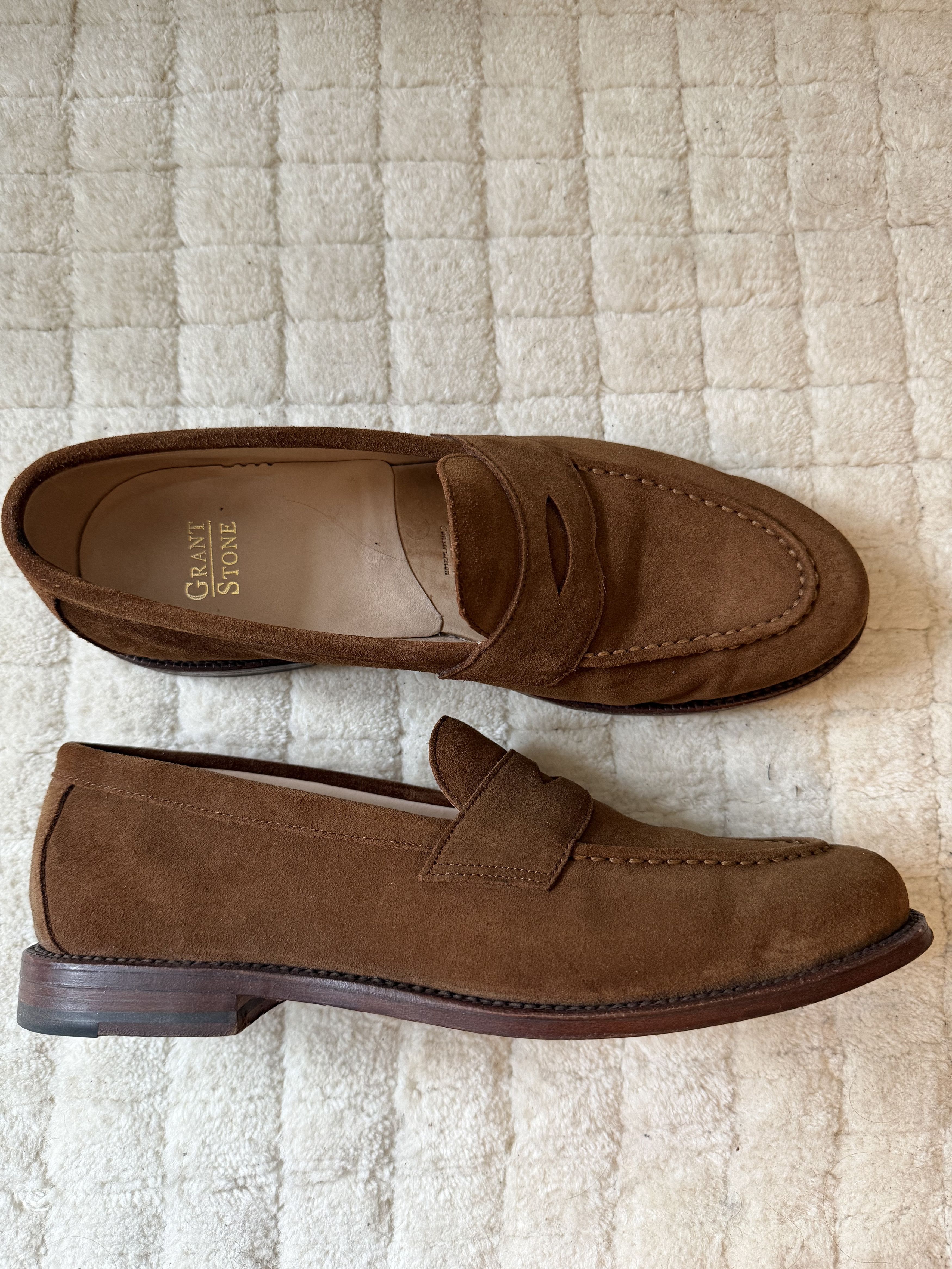 Grant Stone Traveler Penny Bourbon Suede Size US 11.5 / EU 44-45 - 5 Thumbnail