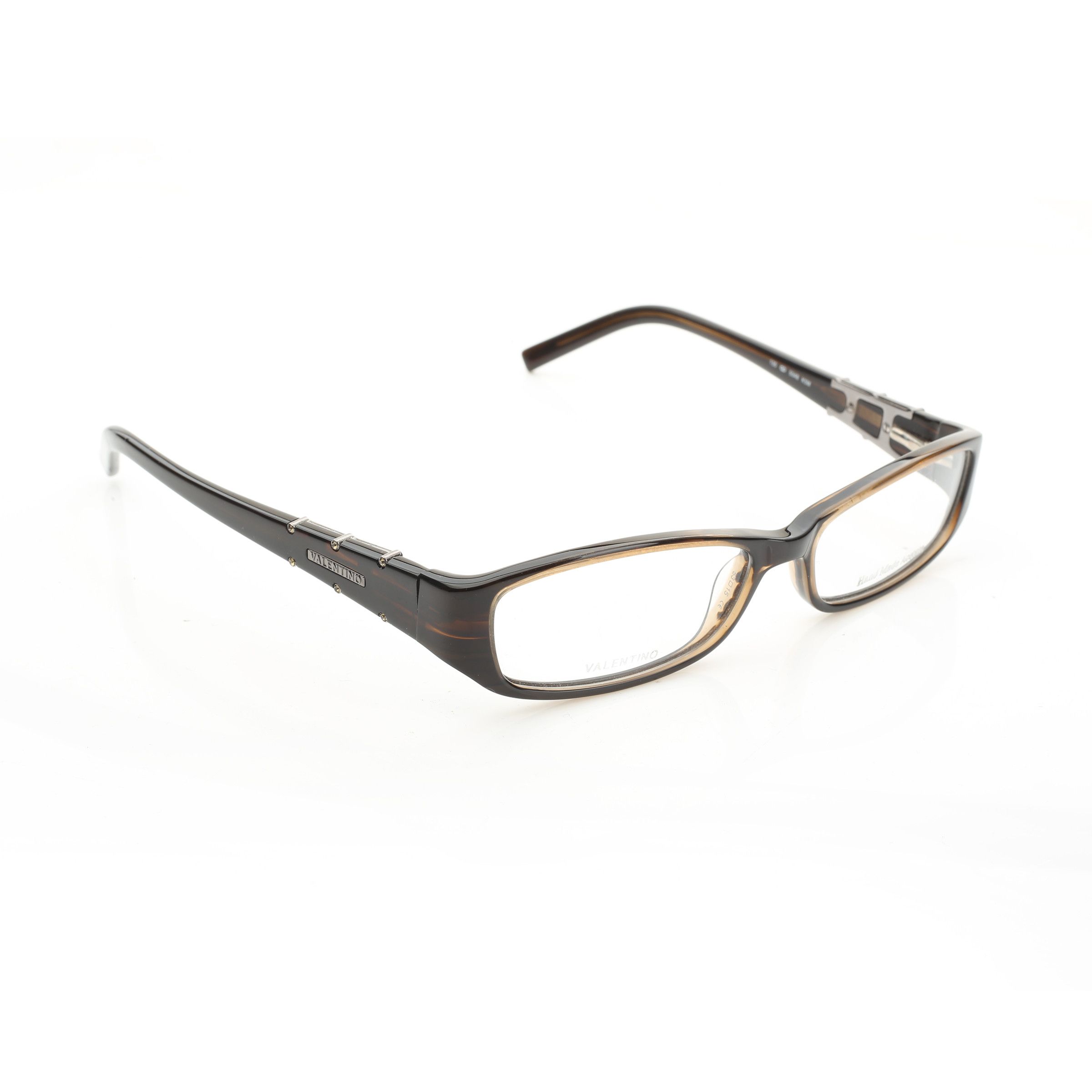 Valentino Valentino '90s Brown Crystals Plastic Glasses Size ONE SIZE - 1 Thumbnail