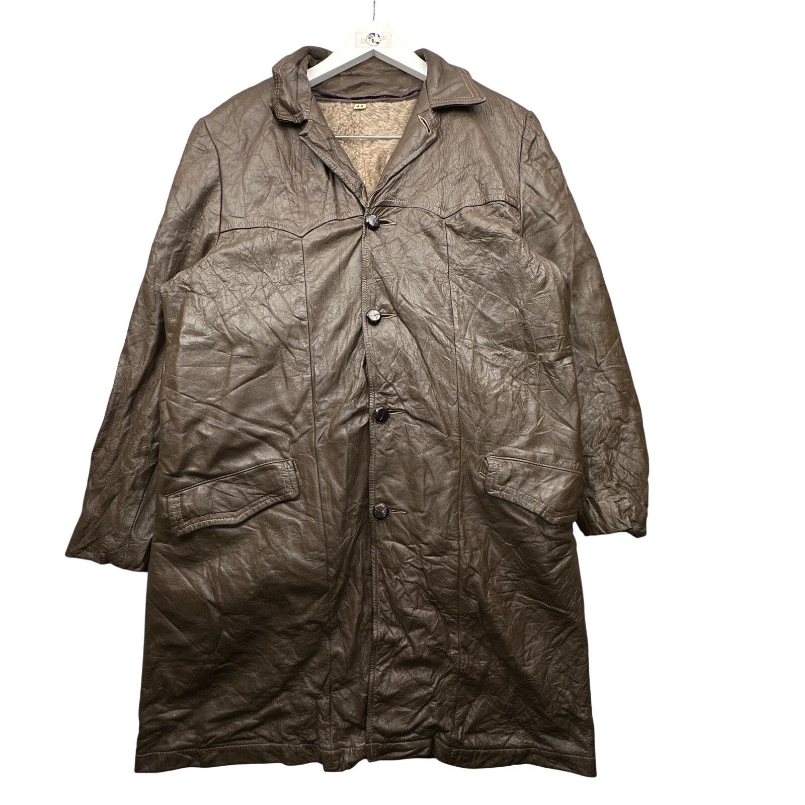 Other Vintage 70s Grais Cabretta Leather Coat Jacket Mens 40 M Size US M / EU 48-50 / 2 - 1 Thumbnail