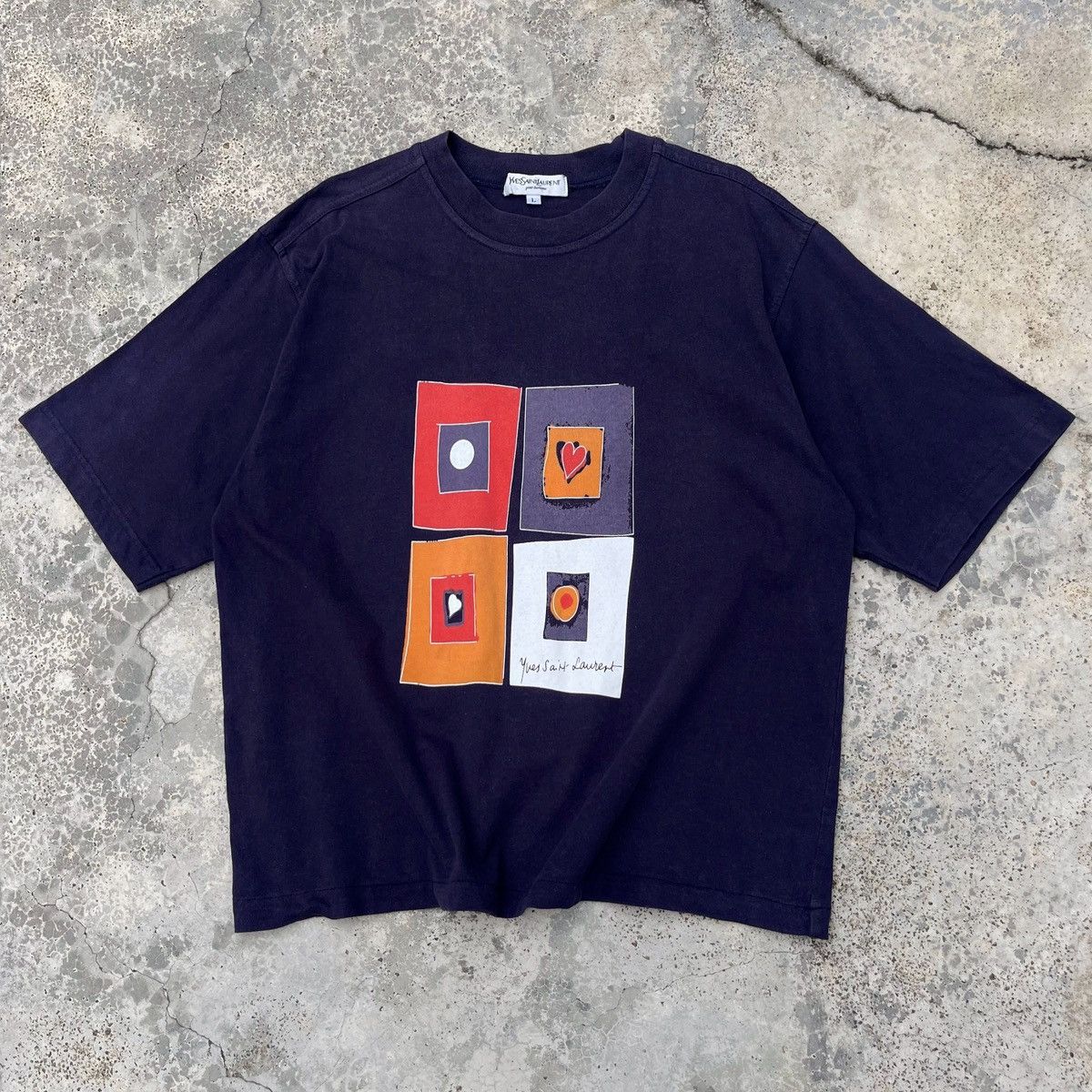 Yves Saint Laurent YSL Yves Saint Lairent Homme Boxy Cutting Design Tee Size US L / EU 52-54 / 3 - 1 Thumbnail