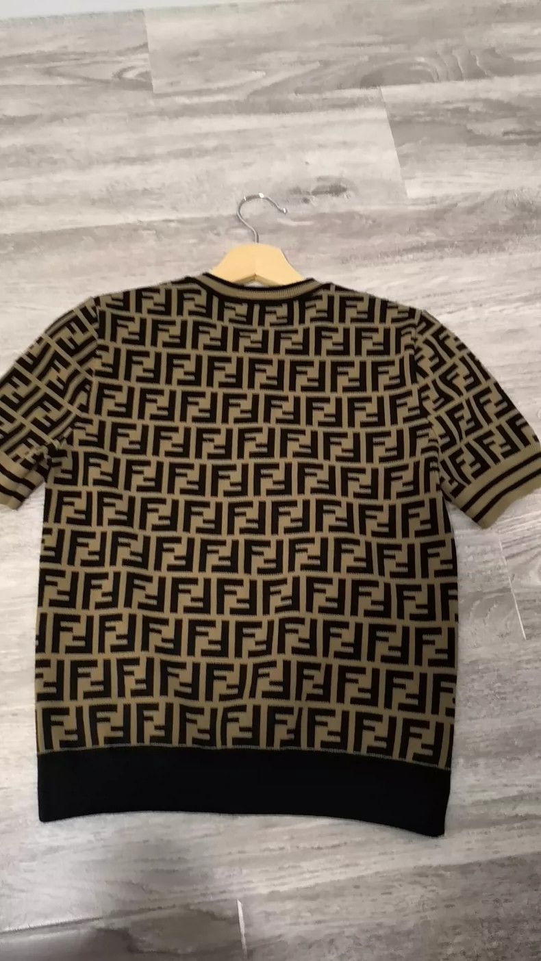 Fendi Fendi Knitted short-sleeved sweater Size US XXS / EU 40 - 2 Thumbnail