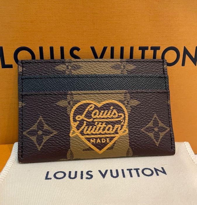 Louis Vuitton x Nigo Double Card Holder Monogram Stripes Brown