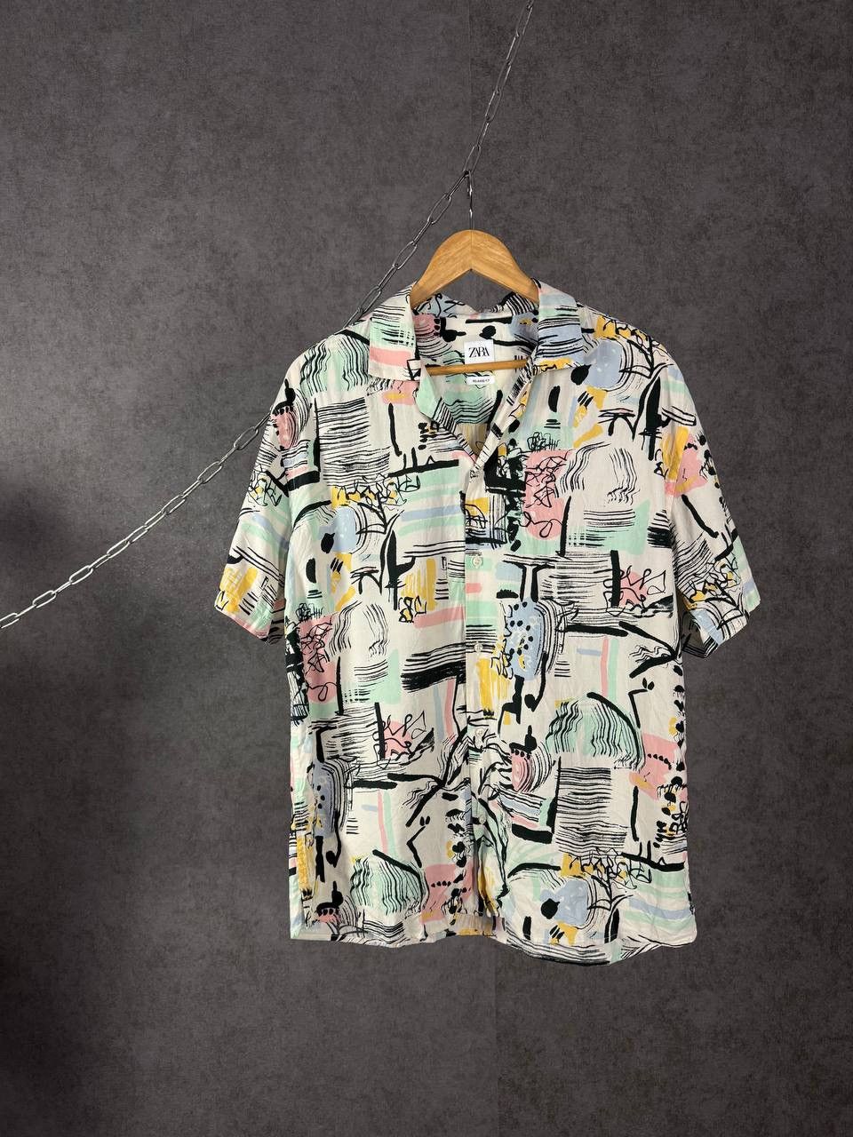 Zara Zara Man designer art crazy hawaiian shirt Size US L / EU 52-54 / 3 - 1 Thumbnail