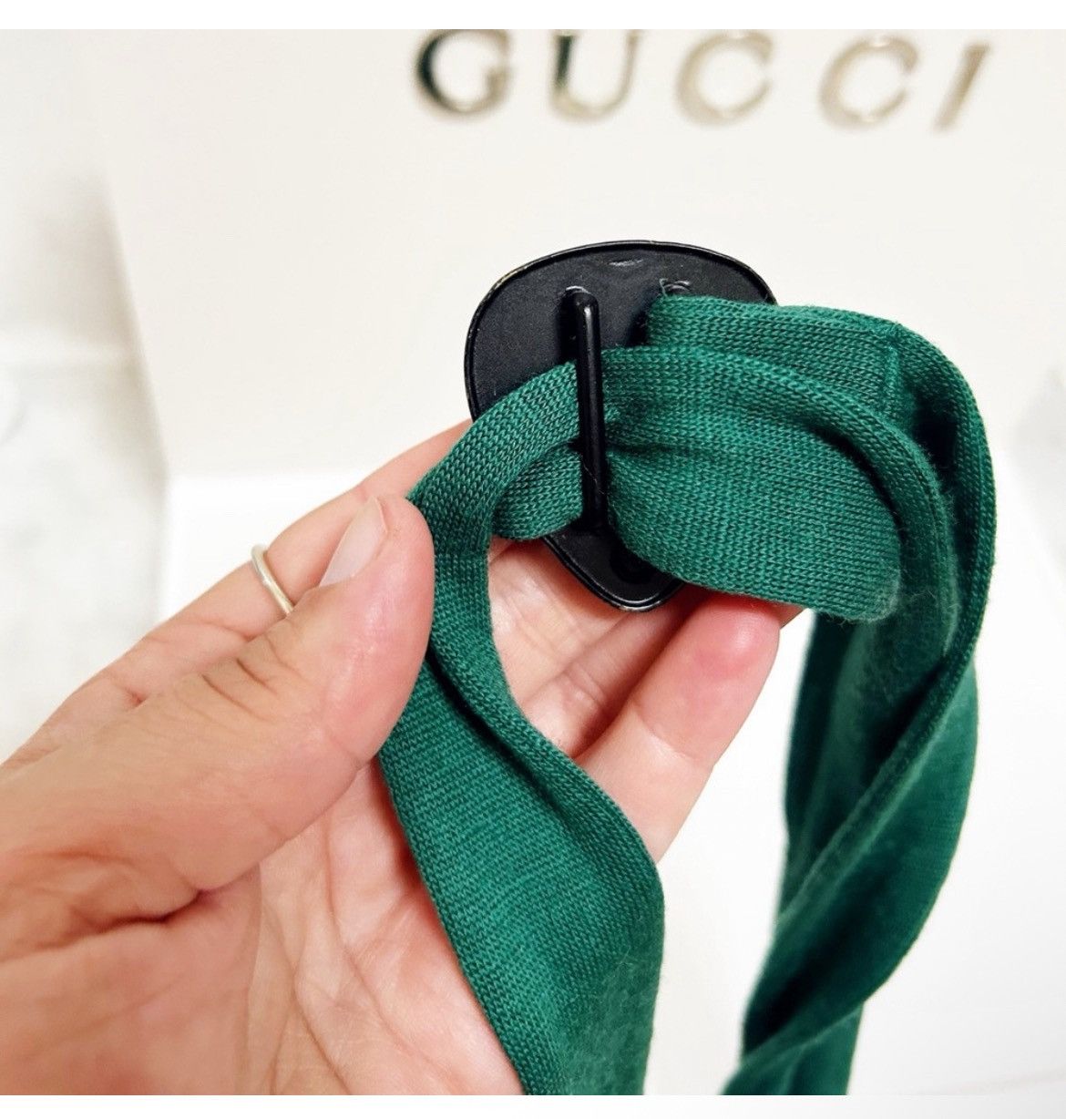 Gucci Authentic Gucci Rare Hysteria Black Heart & Teal Wool Belt Size ONE SIZE - 8 Thumbnail