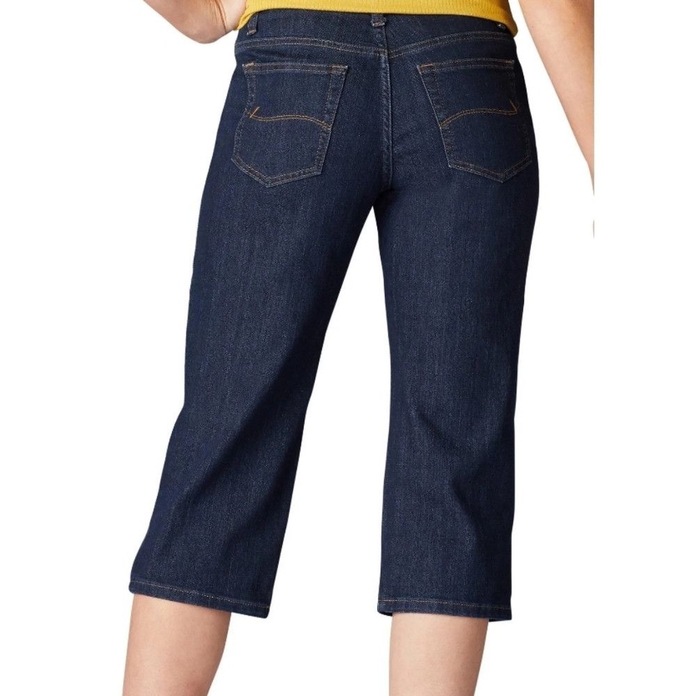 Lee Lee Dark Dive Mid Rise 22" Inseam Capri Size 20M Size 42" / US 20 - 2 Thumbnail