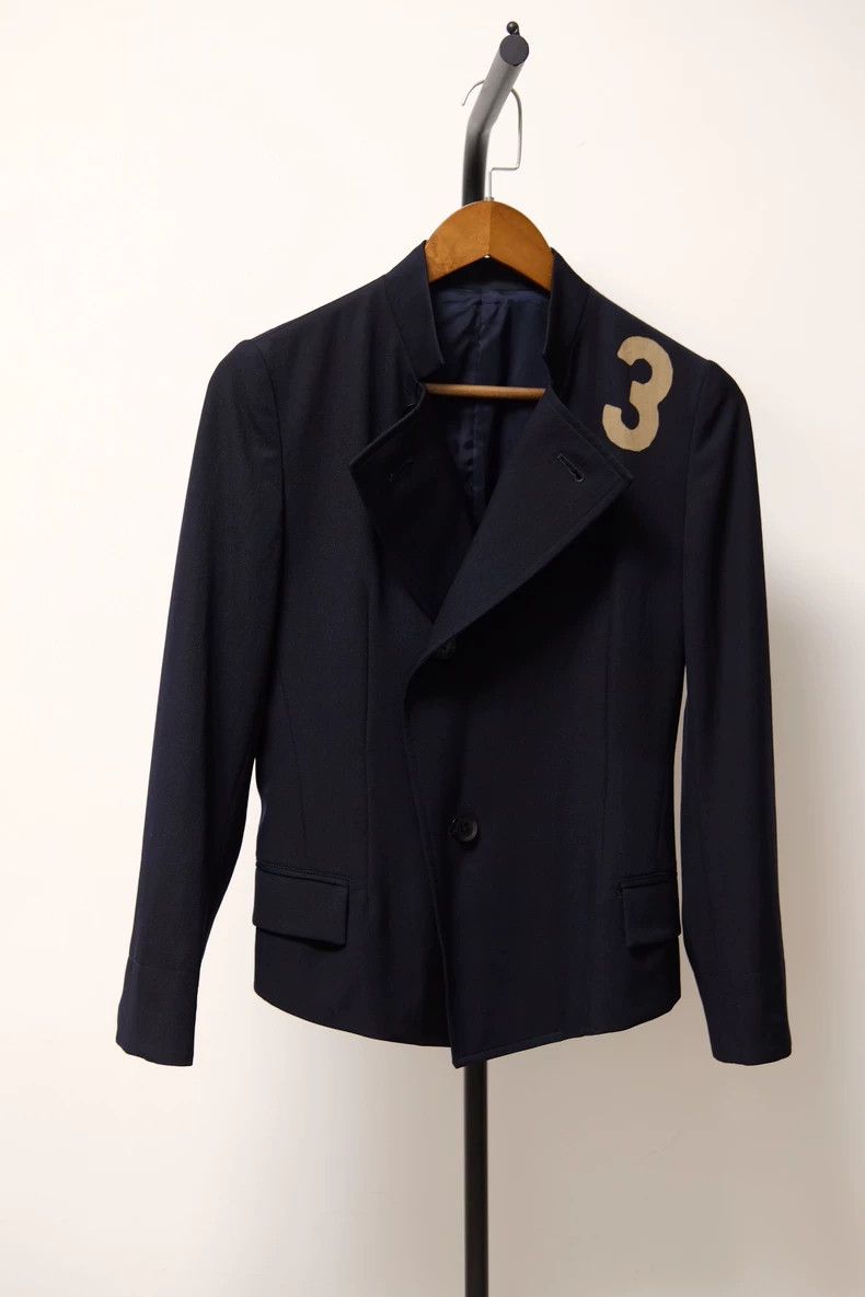 Y's Digital discharge wool jacket