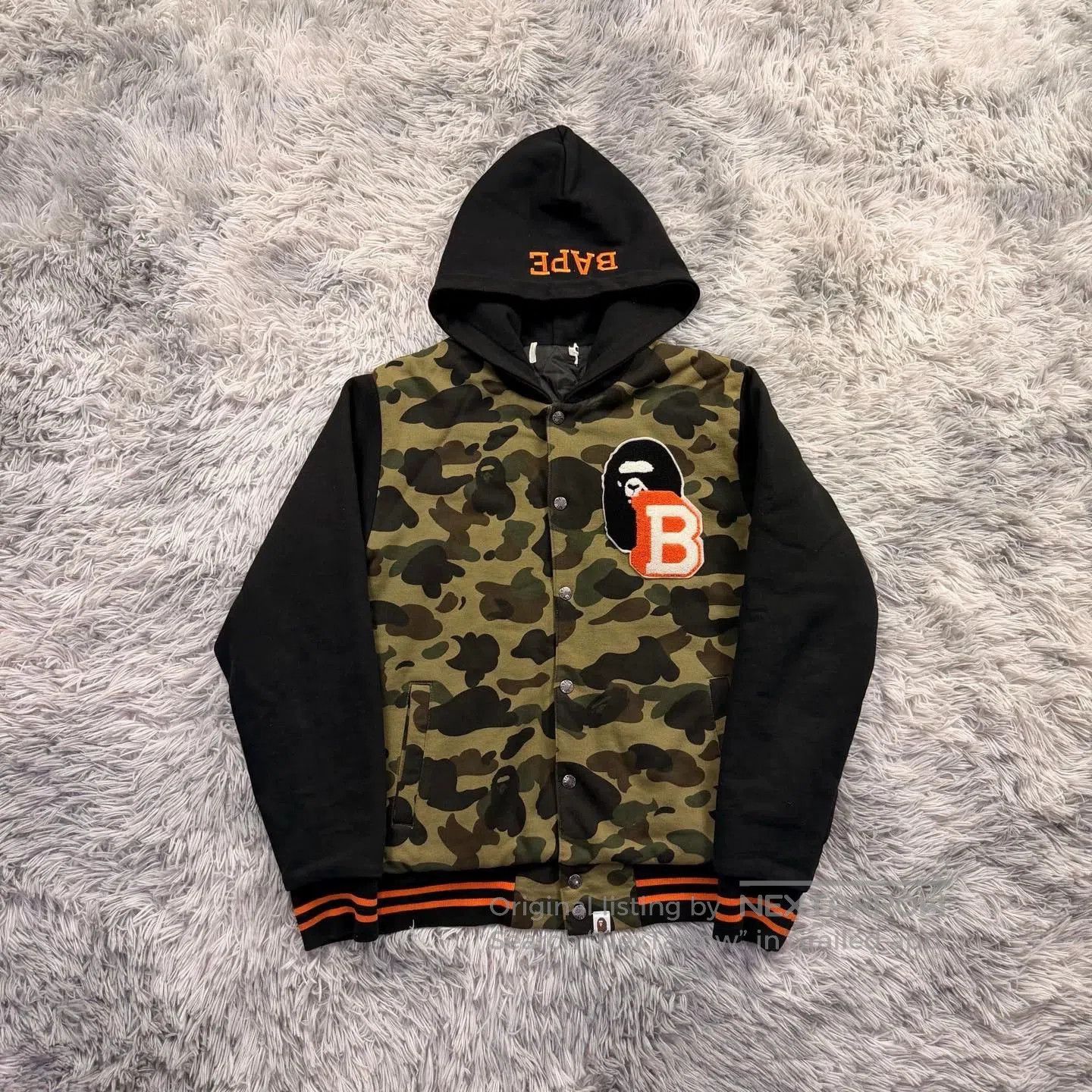 Bape bape green camo baseball jacket size large. Size US L / EU 52-54 / 3 - 1 Thumbnail