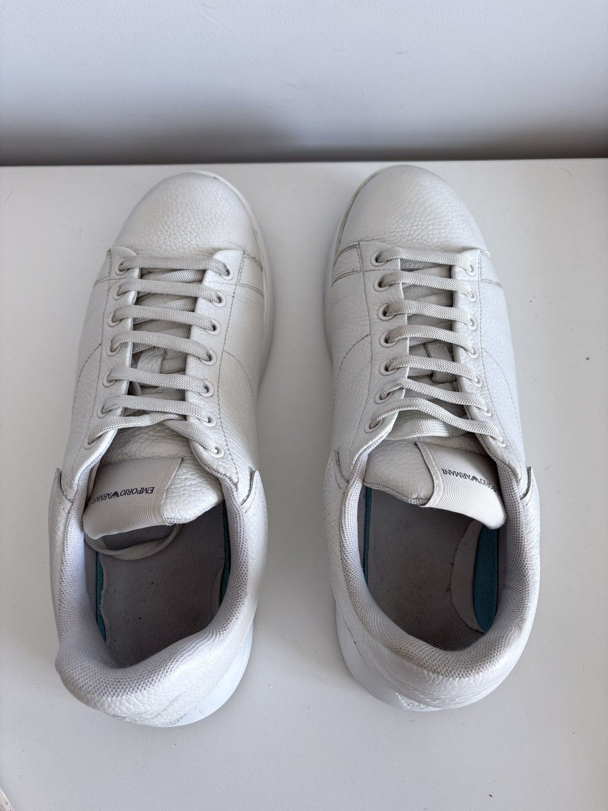 Emporio Armani Emporio Armani sneakers white leather casual size 44 men's Size US 11 / EU 44 - 4 Thumbnail