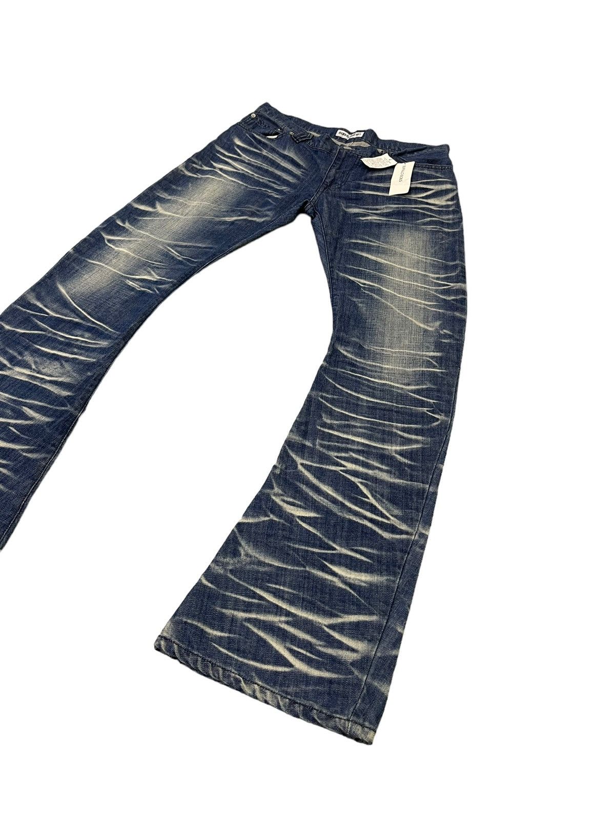 Japanese Brand Flare Jeans Buffalo Bobs Banana Curv Low Rise Boot Cut 8🟦0 Size US 35 - 3 Thumbnail