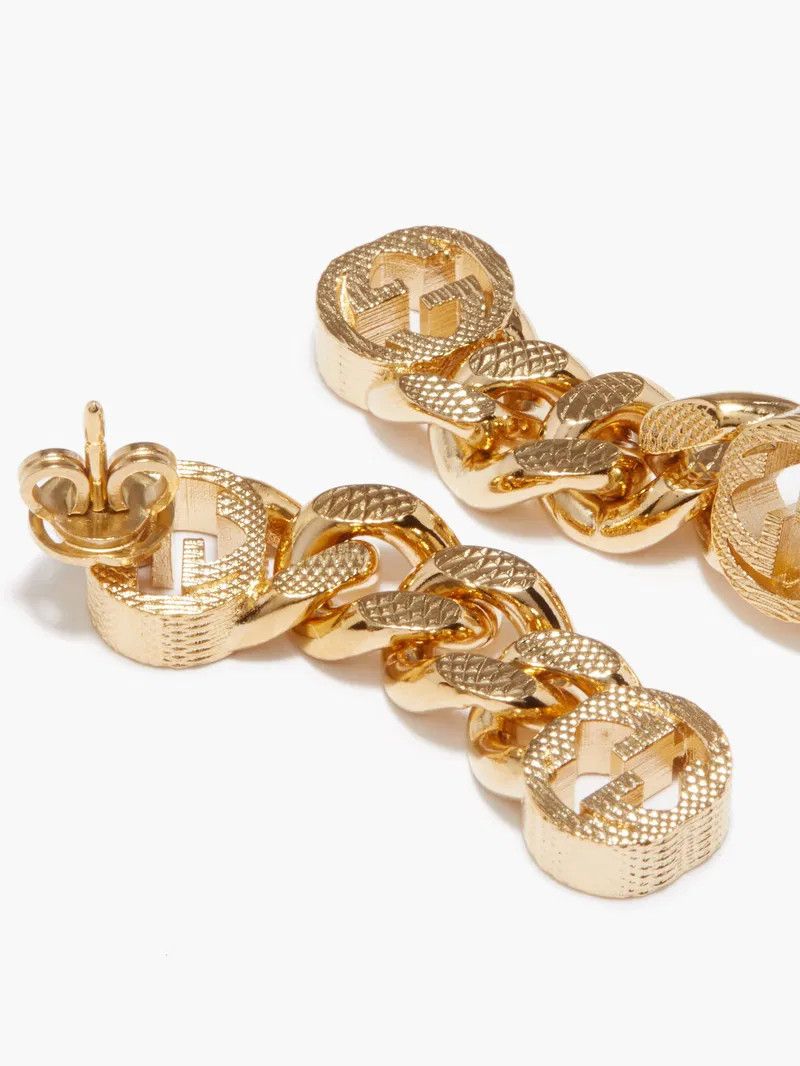 Gucci oc11z0126 Size: OS / Interlocking Earring In Gold Size ONE SIZE - 3 Thumbnail
