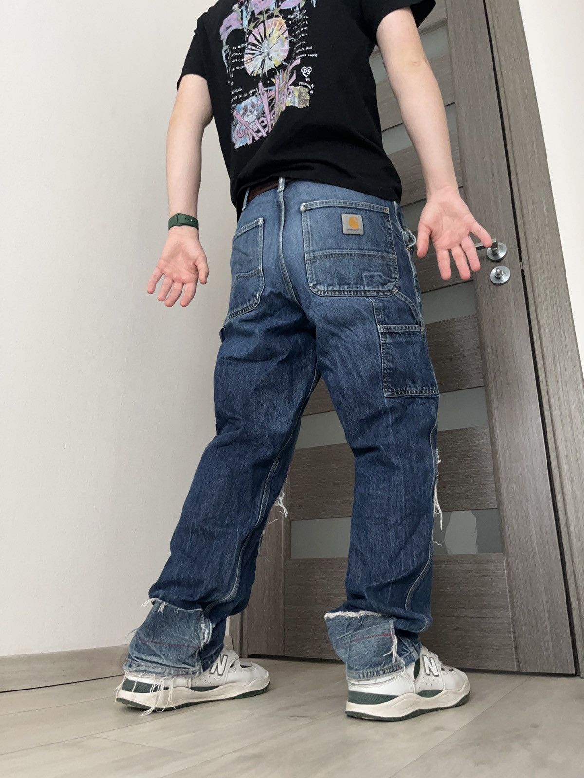 Carhartt 🔥90's Carhartt Double Knee Faded Y2k Carpenters Work Jeans Size US 32 / EU 48 - 11 Thumbnail