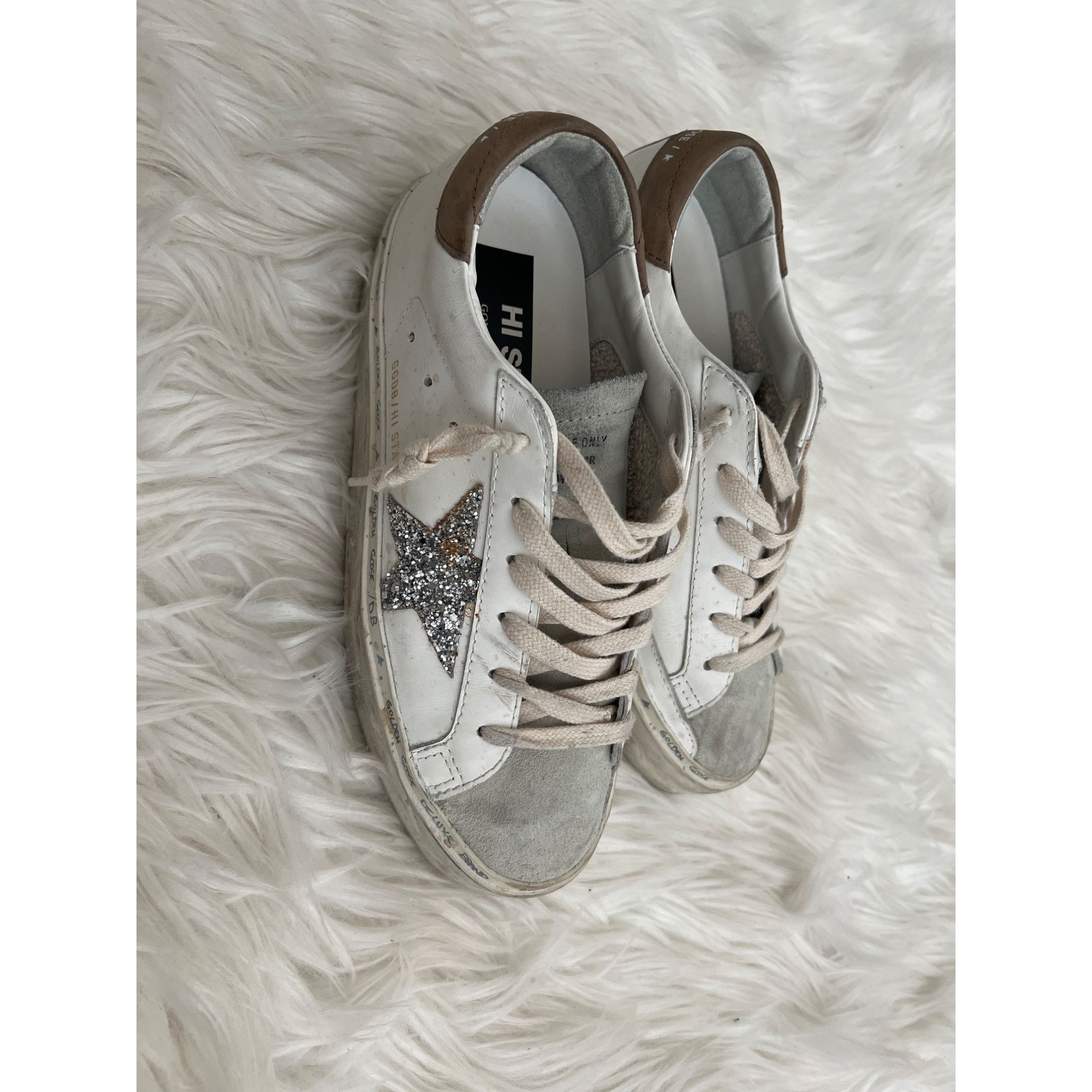 Golden Goose Golden Goose Hi Star Glitter Low-Top Sneakers Size US 7 / IT 37 - 6 Thumbnail