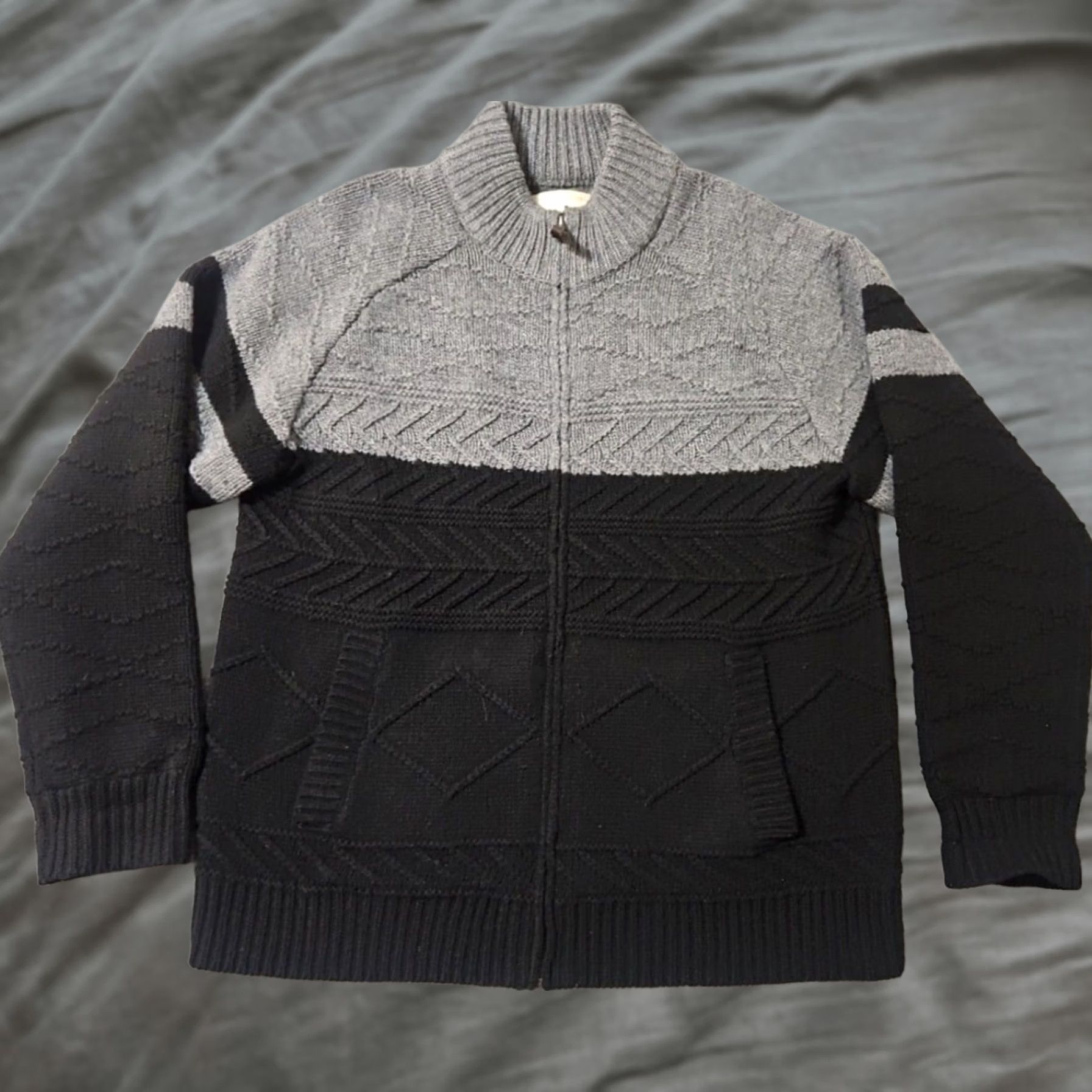 The Territory Ahead Territory Ahead Jacket Full Zip 100% Lambswool Solid Black Large Men Mens Regular Size L Size US L / EU 52-54 / 3 - 1 Thumbnail