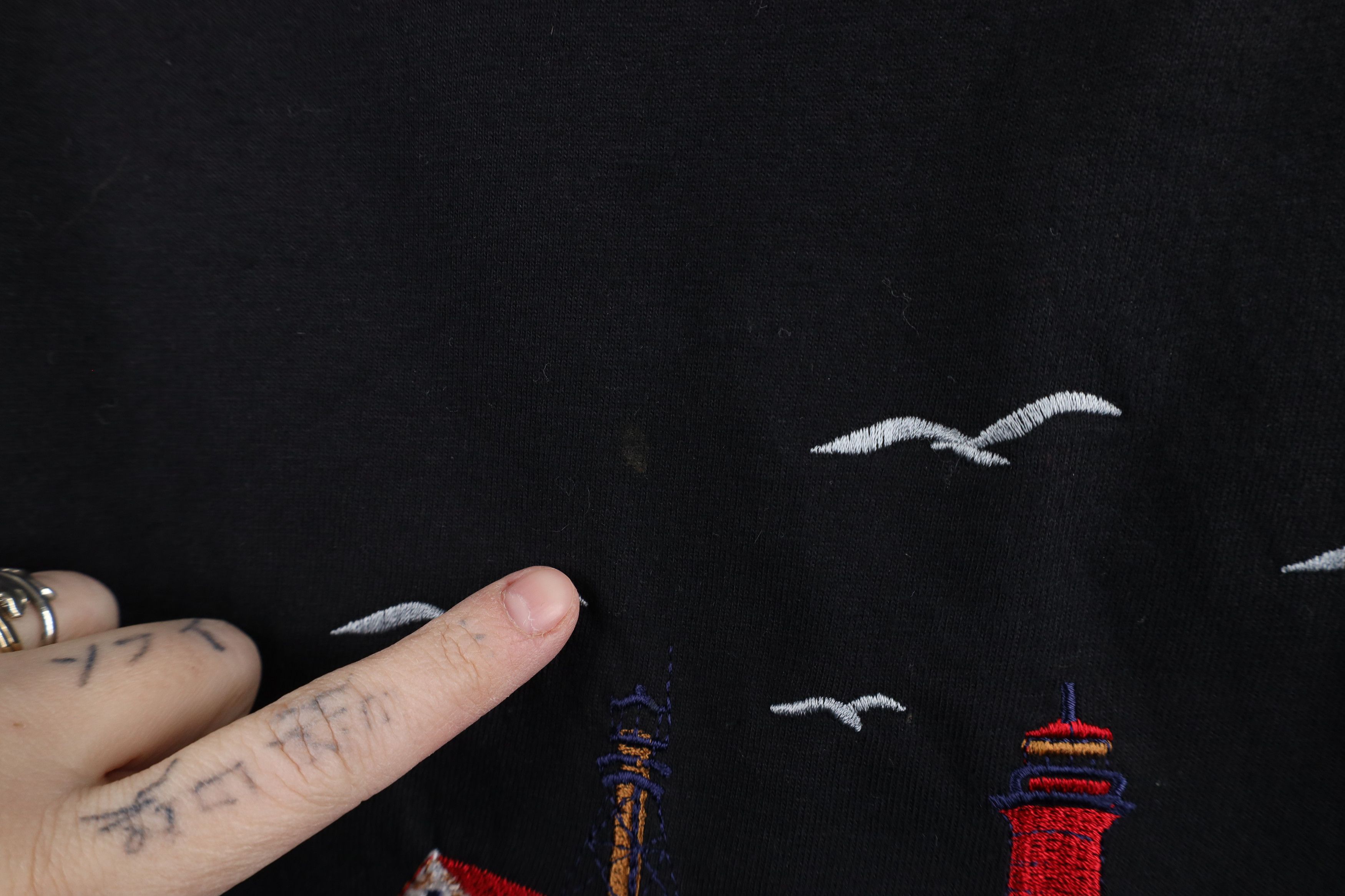 Vintage Vintage 90s Streetwear Great Lakes Lighthouse T-Shirt Black Size US L / EU 52-54 / 3 - 5 Thumbnail