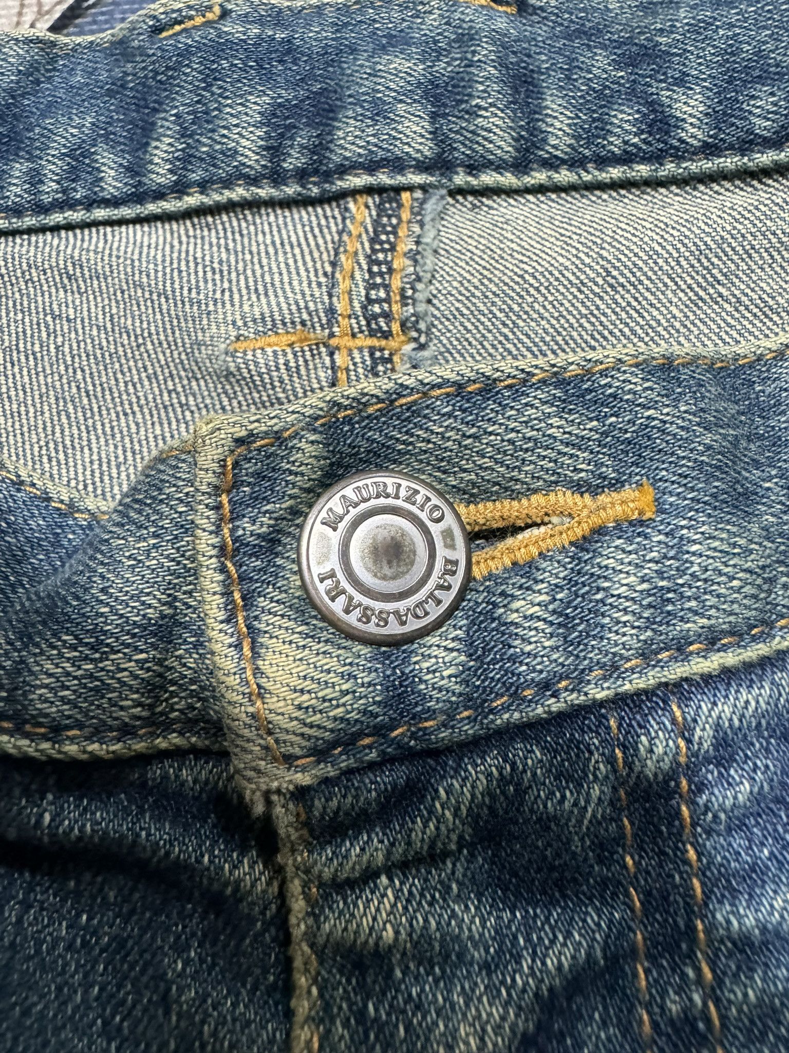 Designer × Maurizio Baldassari Vintage Y2K Maurizio Baldassari Distressed Baggy Jeans Size US 34 / EU 50 - 5 Thumbnail