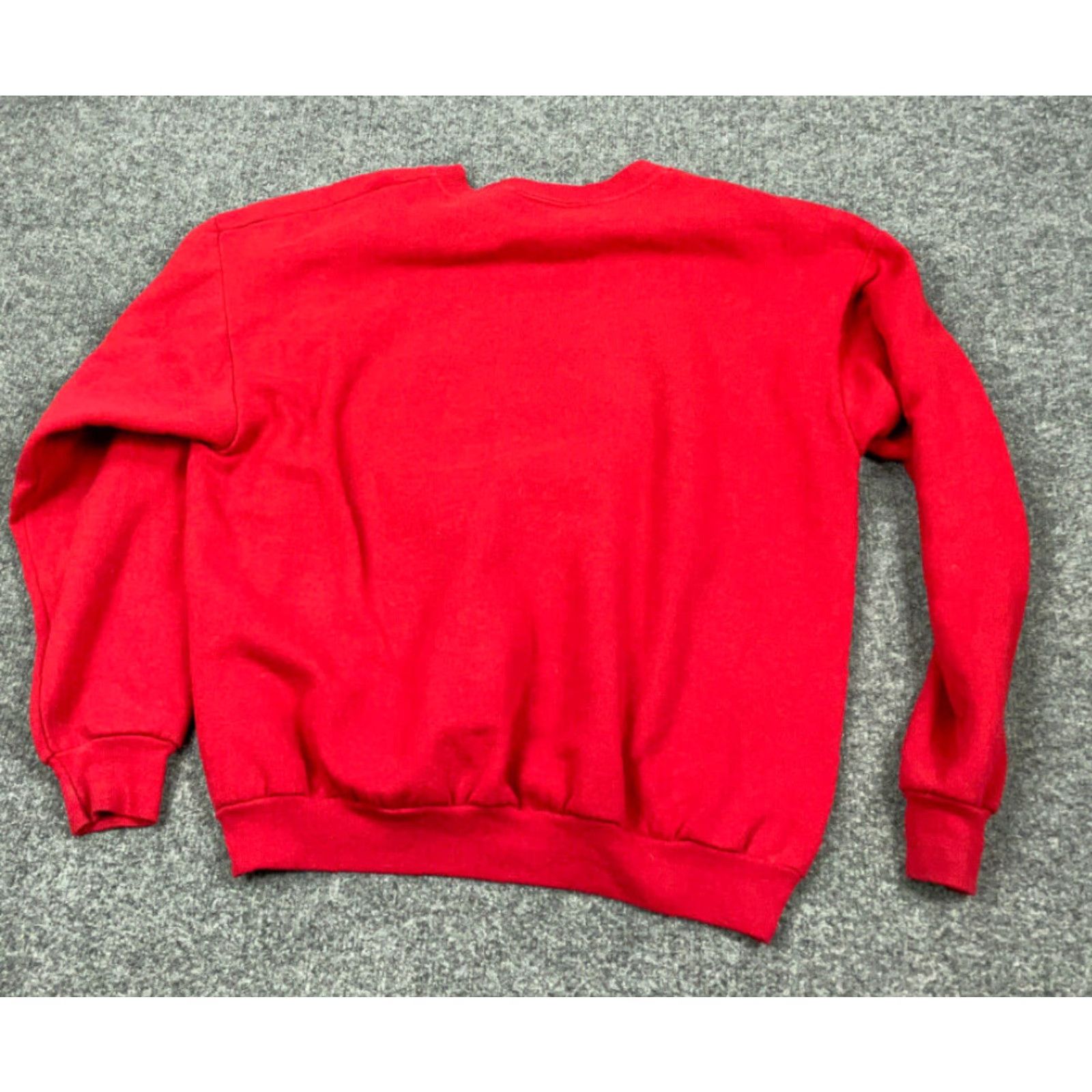 Lee VINTAGE 90s Christmas Jesus Is Born Sweatshirt Red Lee Crewneck Pullover Adult Large Womens Sweatshirt Size L / US 10 / IT 46 - 2 Thumbnail