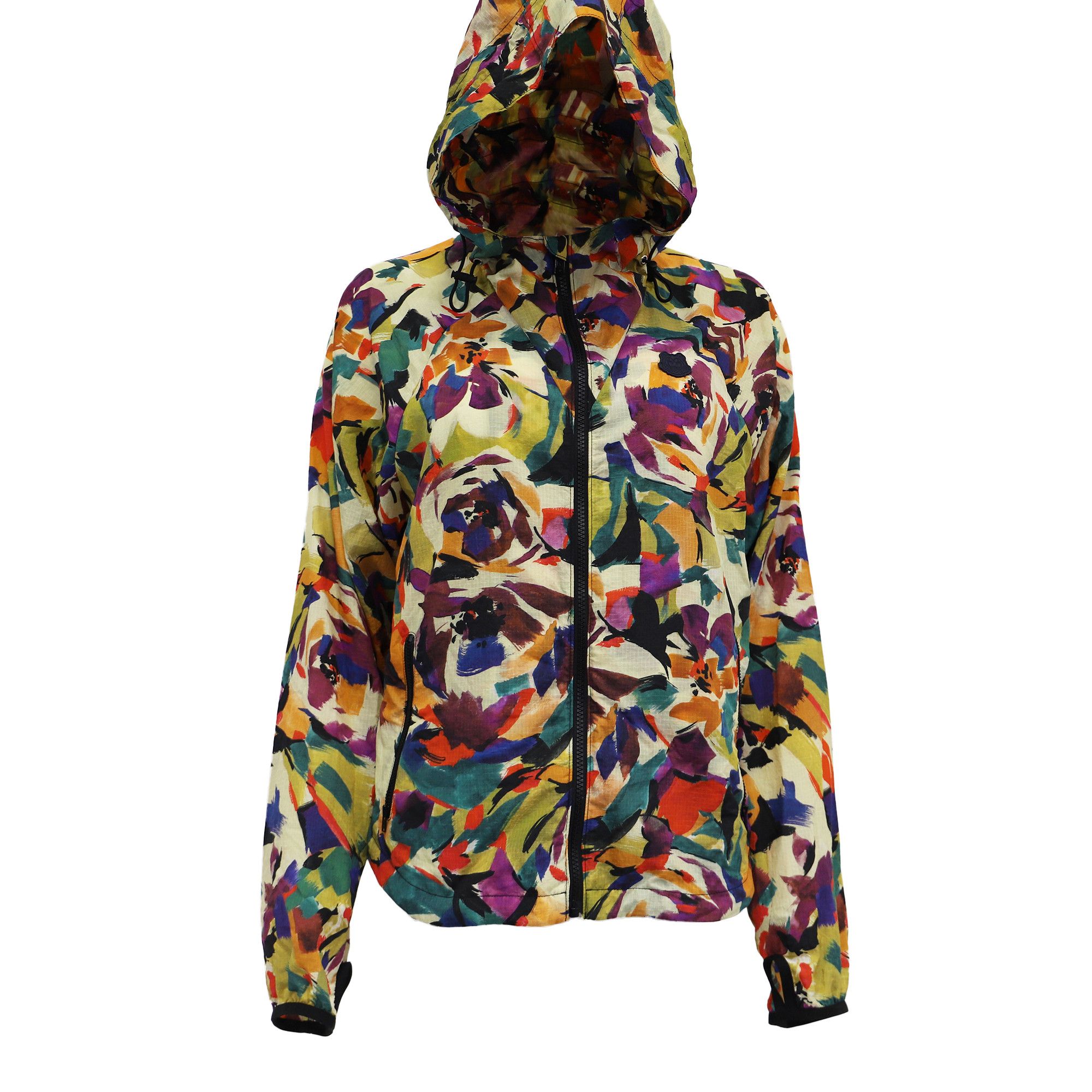 Kenzo Kenzo Abstract Print Windbreaker Jacket In Multicolor Nylon Size S / US 4 / IT 40 - 1 Thumbnail
