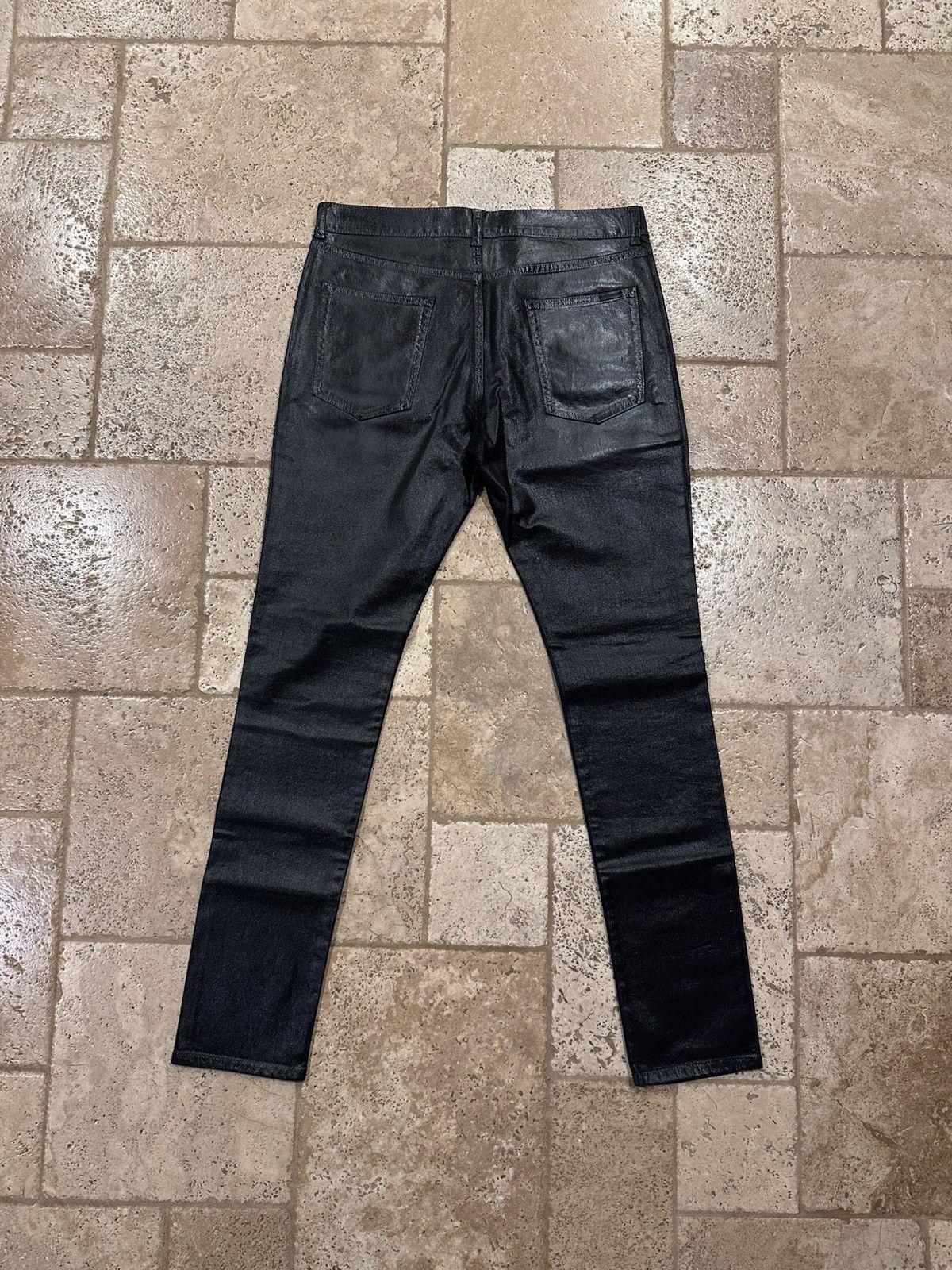Saint Laurent Paris Saint Laurent Paris 2020 D24 Oil Coated Black Denim Size US 34 / EU 50 - 6 Thumbnail