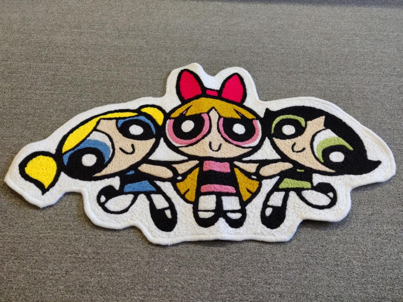 Other Custom Powerpuff Girls Wool Thread Carpet | Grailed