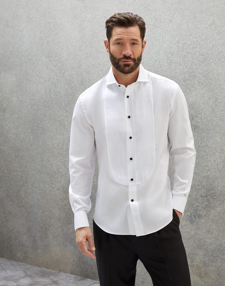 Brunello Cucinelli o1w1db10924 Shirt in Open White Size US XL / EU 56 / 4 - 1 Preview
