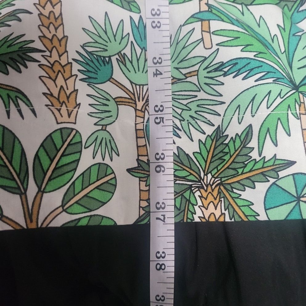 Boden Boden Smocked Waist Mini Dress White/Green Palm Trees -16-18 Size XXL / US 16-18 / IT 52-54 - 7 Thumbnail