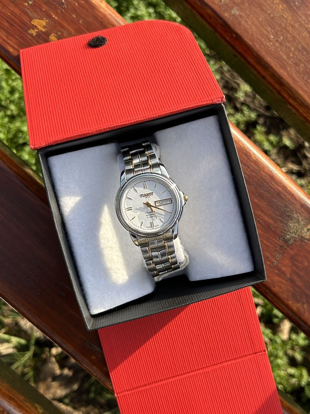 Tissot Seastar Watch Automatic Mechanical Wristwatch 2000S in Silver, Men's