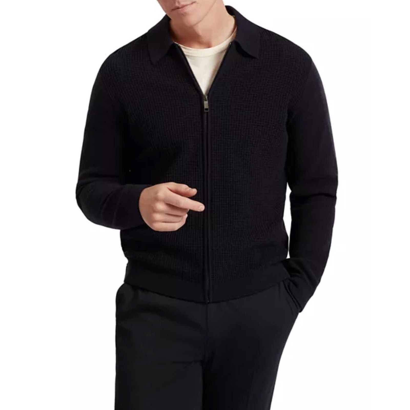 Ted Baker Ted Baker Mens Full Zip Collared Fenrys Sweater Small Size US S / EU 44-46 / 1 - 2 Thumbnail
