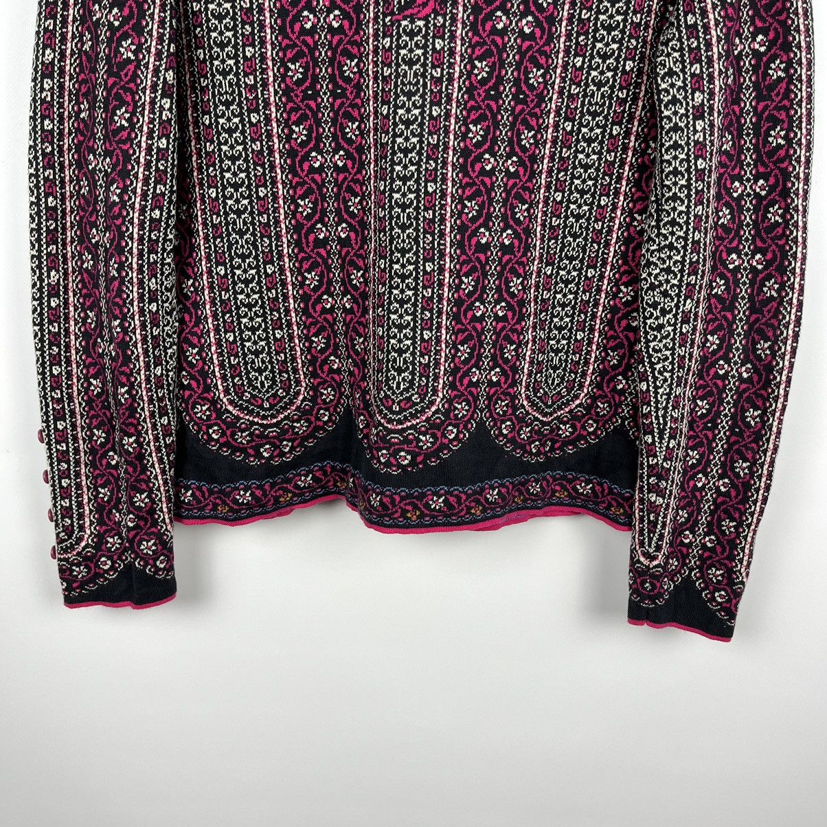 Other Ladies Ivko floral pattern Jacquard Sweater Jacket Size S / US 4 / IT 40 - 18 Thumbnail